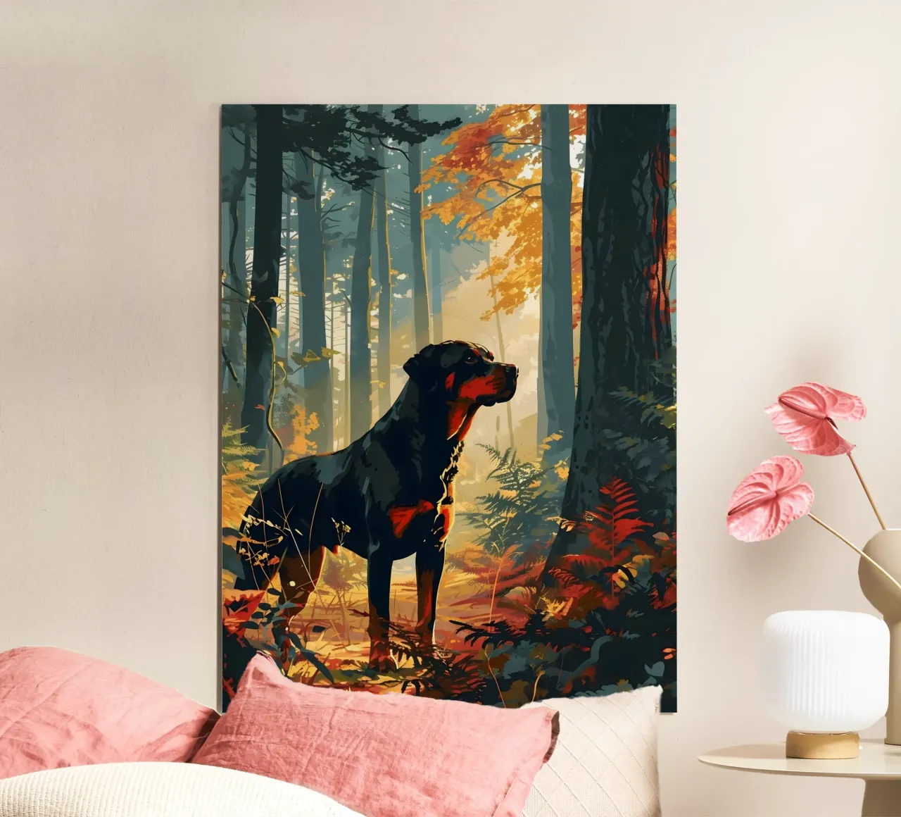 Rottweiler im wald poster da WILD ART