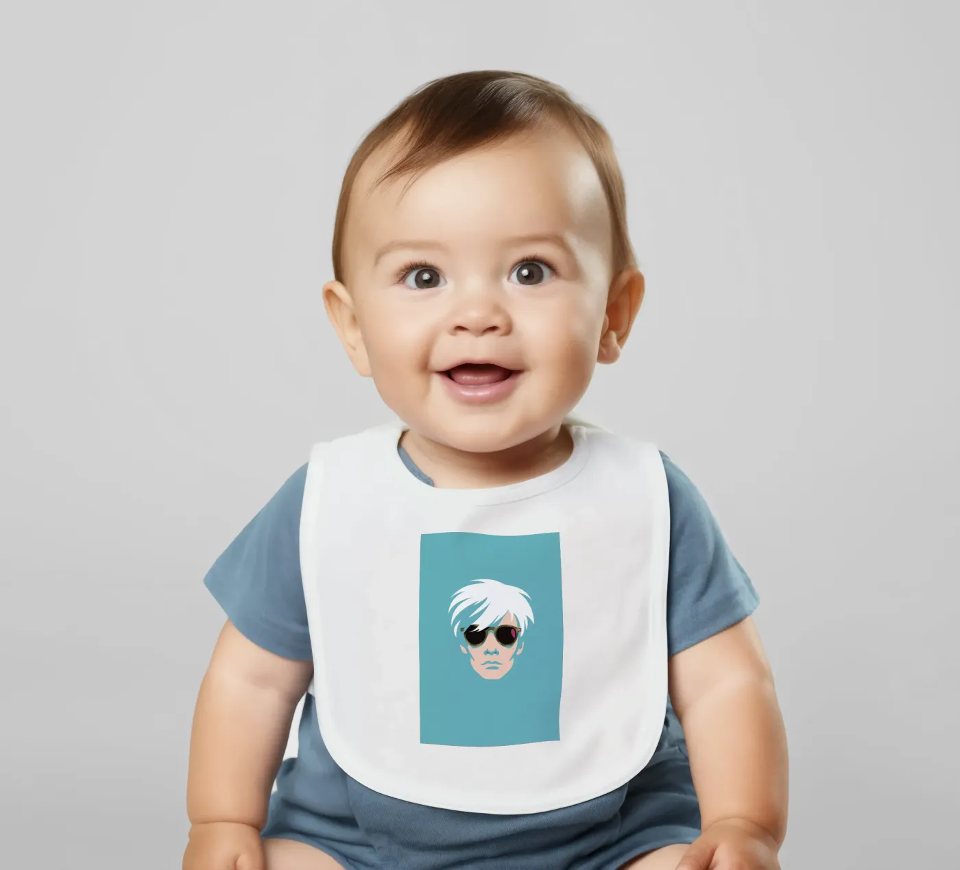 Warhol baby bib by Bruno Morphet