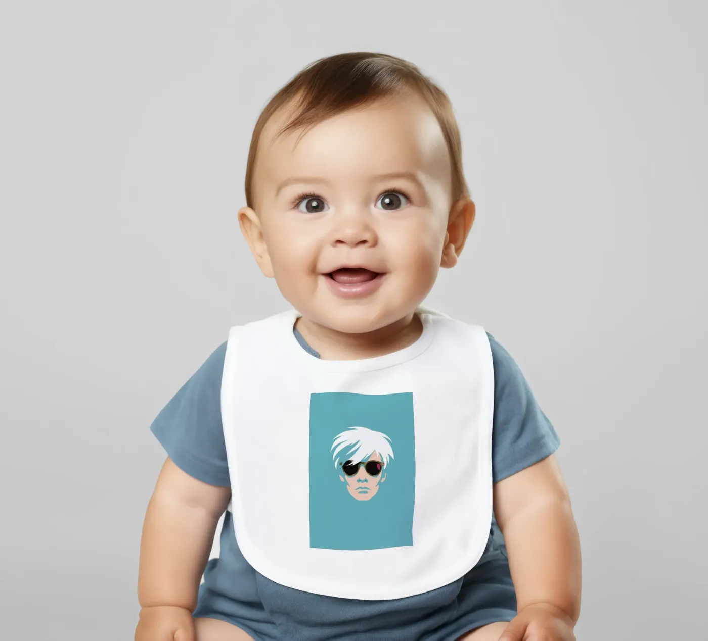 Warhol baby bib by Bruno Morphet