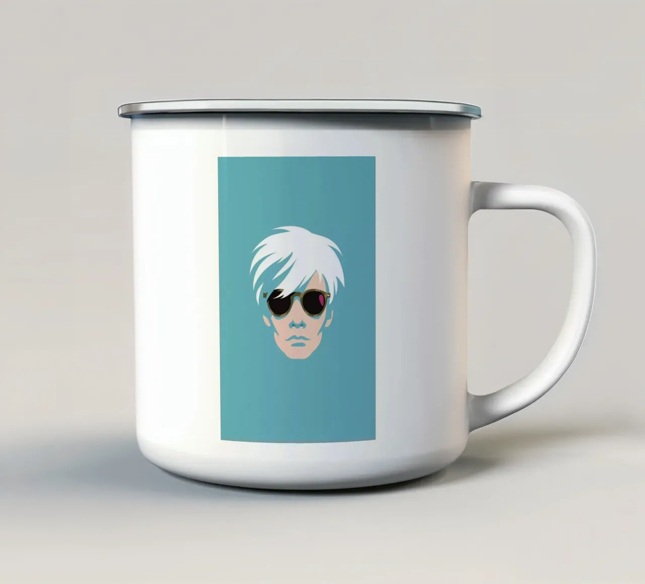 Warhol tazza in smalto da Bruno Morphet