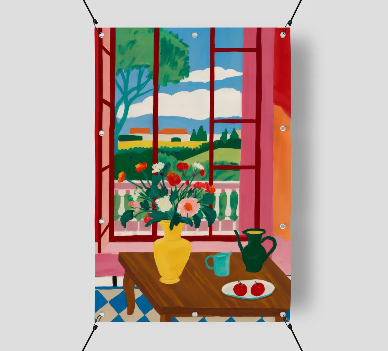 Balcone Colazione in fiore telo in pvc da Haven Mirage