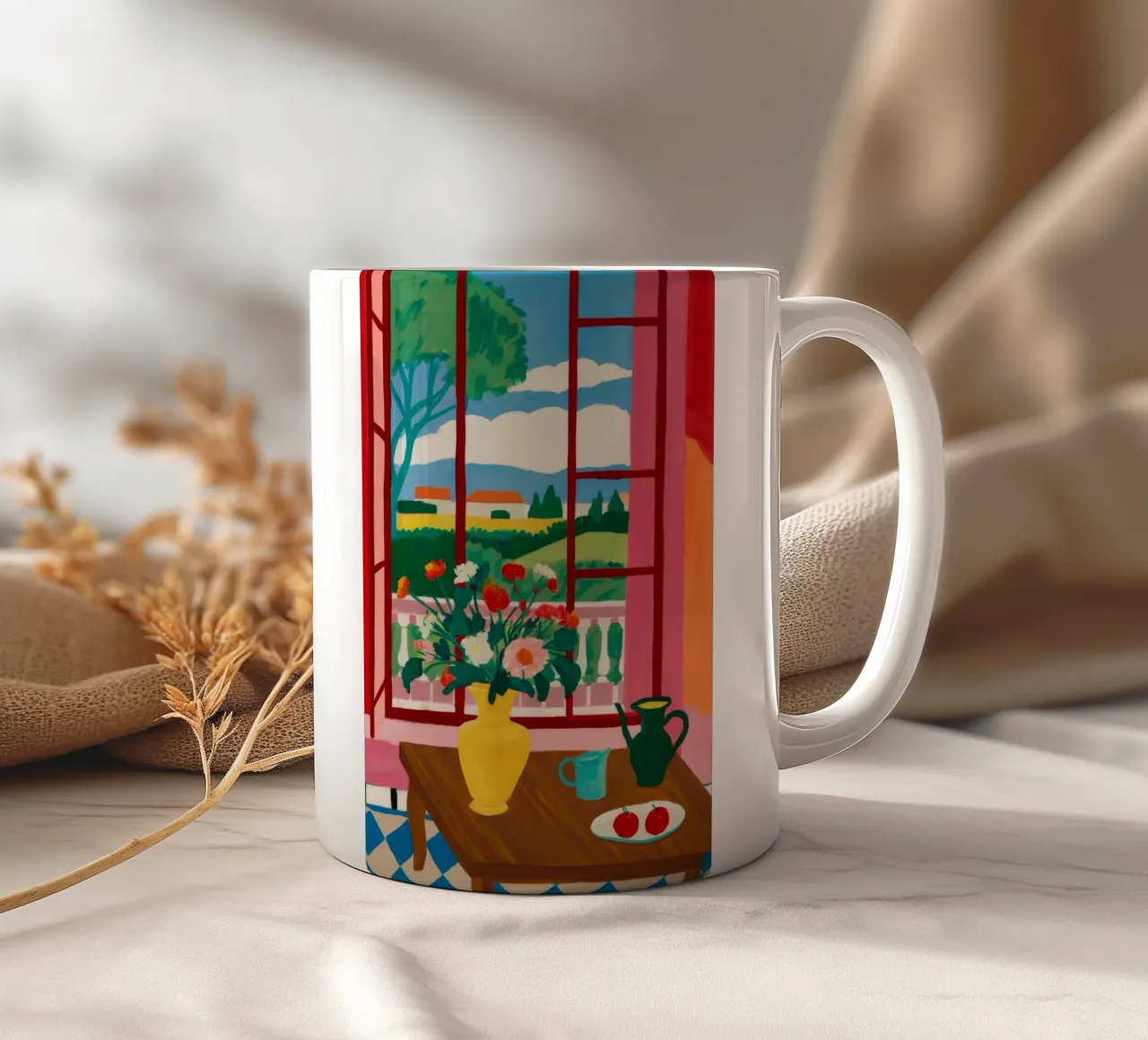 Balcone Colazione in fiore tazza in ceramica da Haven Mirage