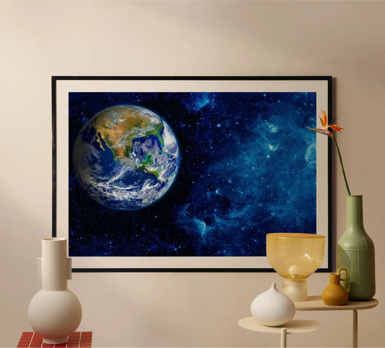 Earth in Deep Space hahnemühle by PhotoVibe Decor
