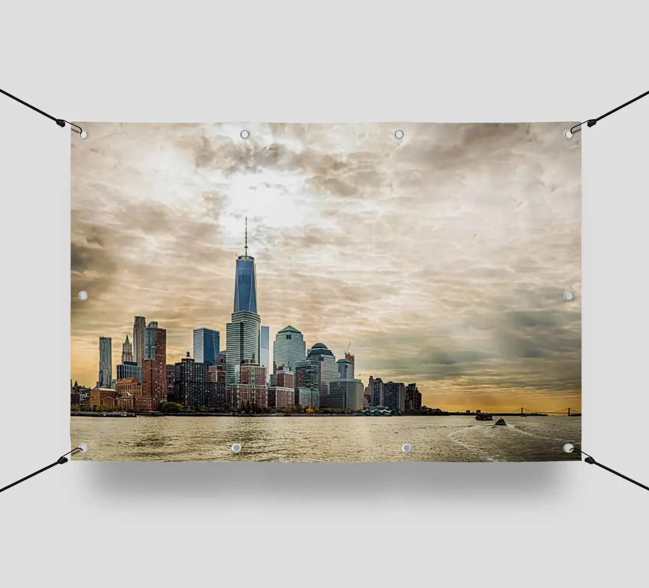 L'ora d'oro su Manhattan telo in pvc da PhotoVibe Decor
