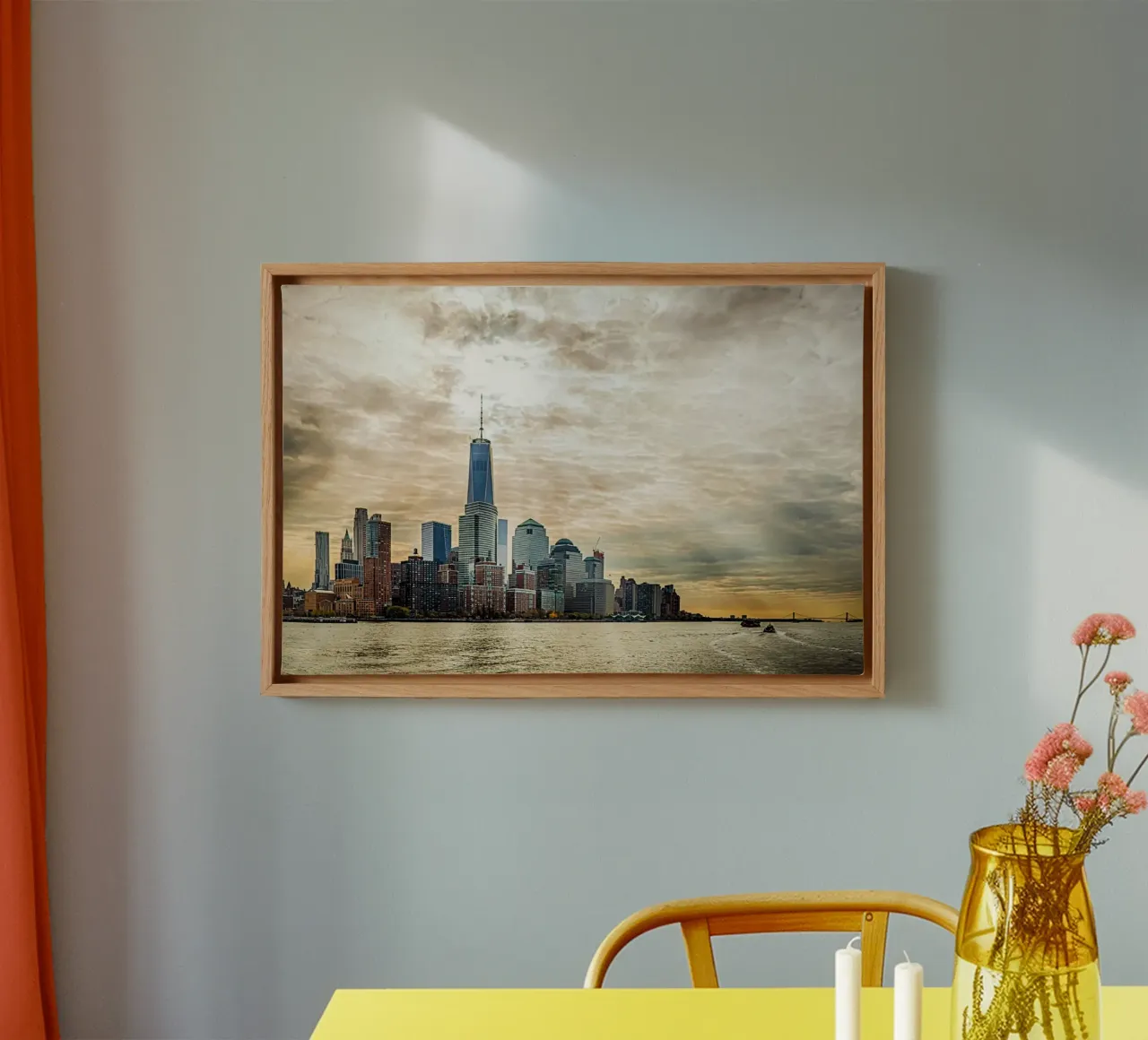 L'ora d'oro su Manhattan tela con Cornice a cassetta da PhotoVibe Decor