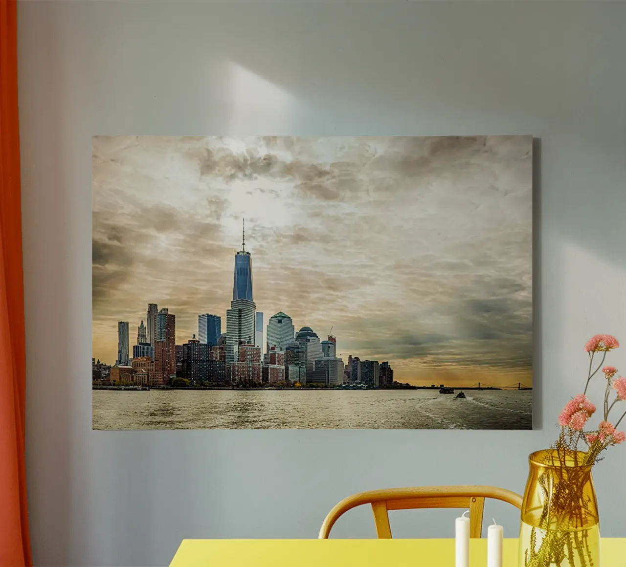 L'ora d'oro su Manhattan tela con Cornice a cassetta da PhotoVibe Decor