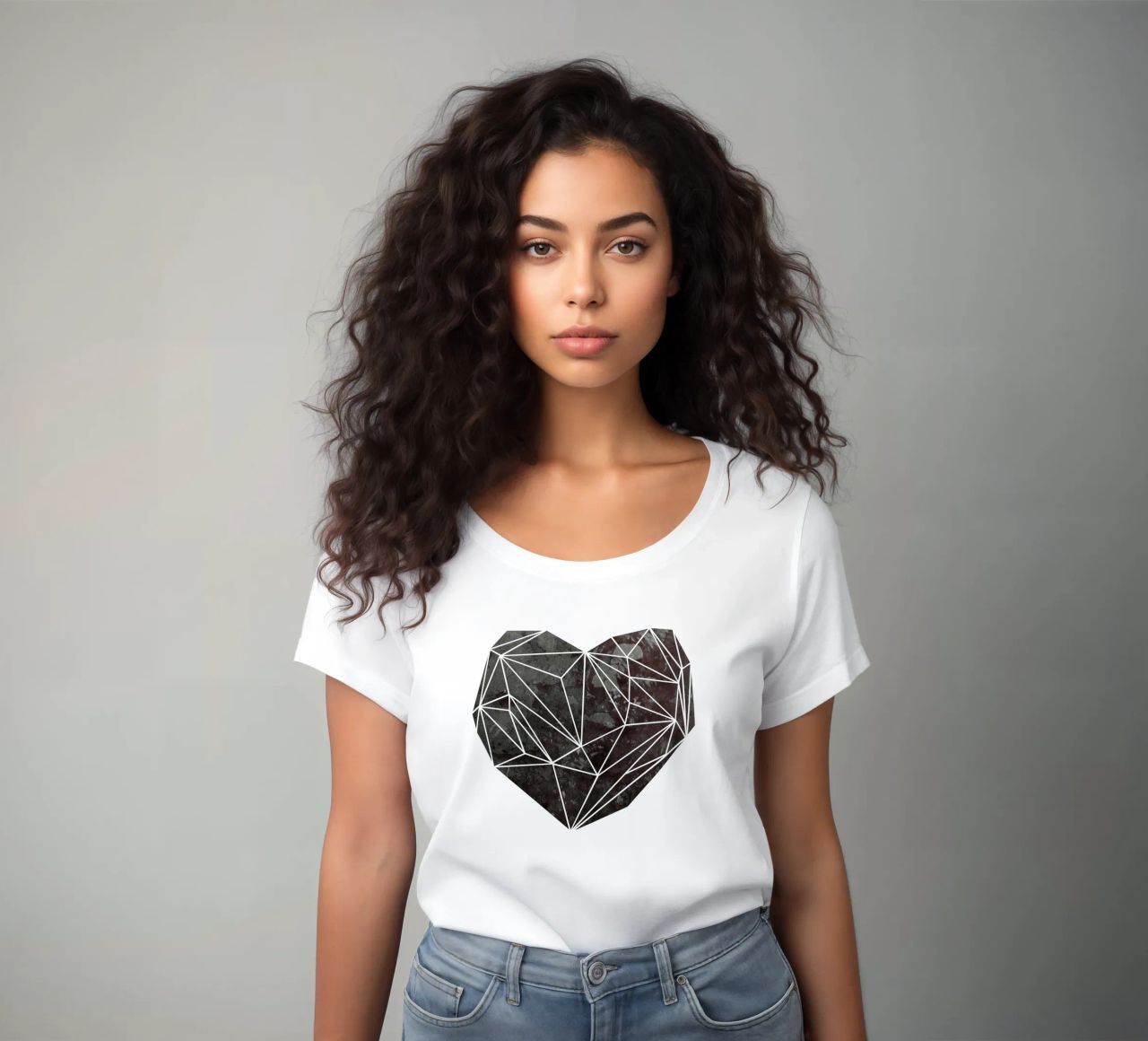 Heart Graphic 4 dames t-shirt getailleerd van Mareike Böhmer