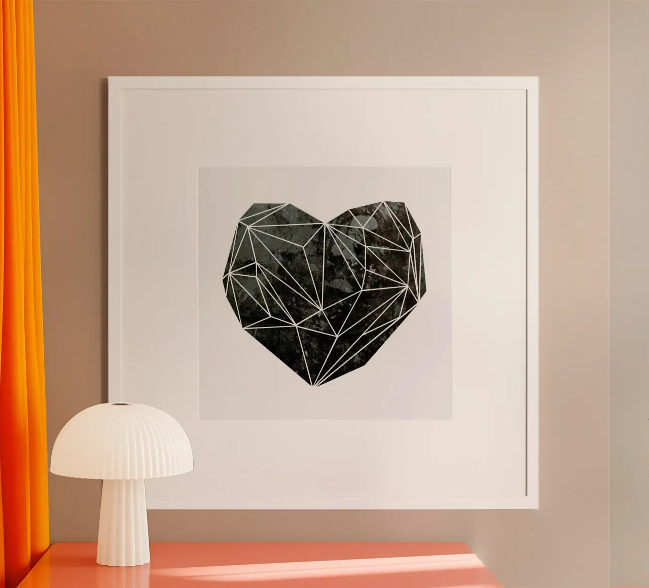 Heart Graphic 4 poster con telaio in alluminio da Mareike Böhmer