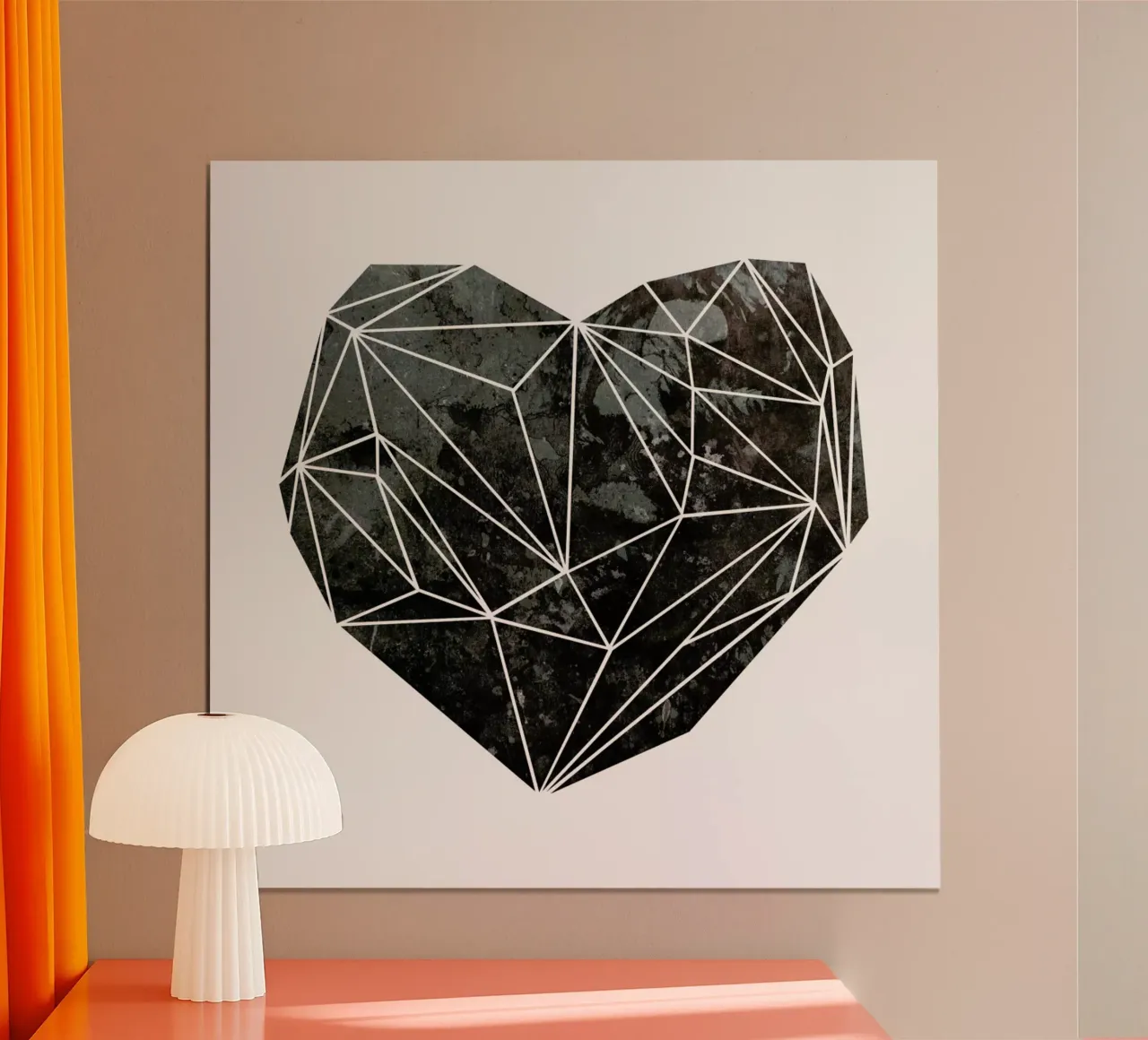 Heart Graphic 4 poster con telaio in alluminio da Mareike Böhmer