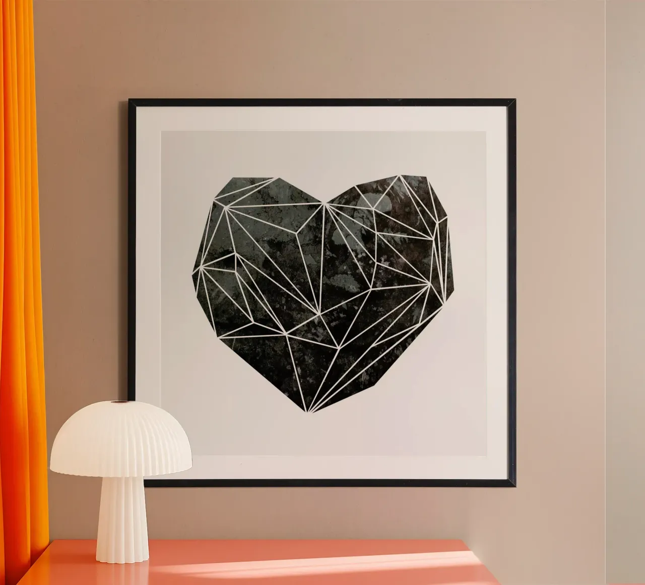 Heart Graphic 4 poster con telaio in alluminio da Mareike Böhmer