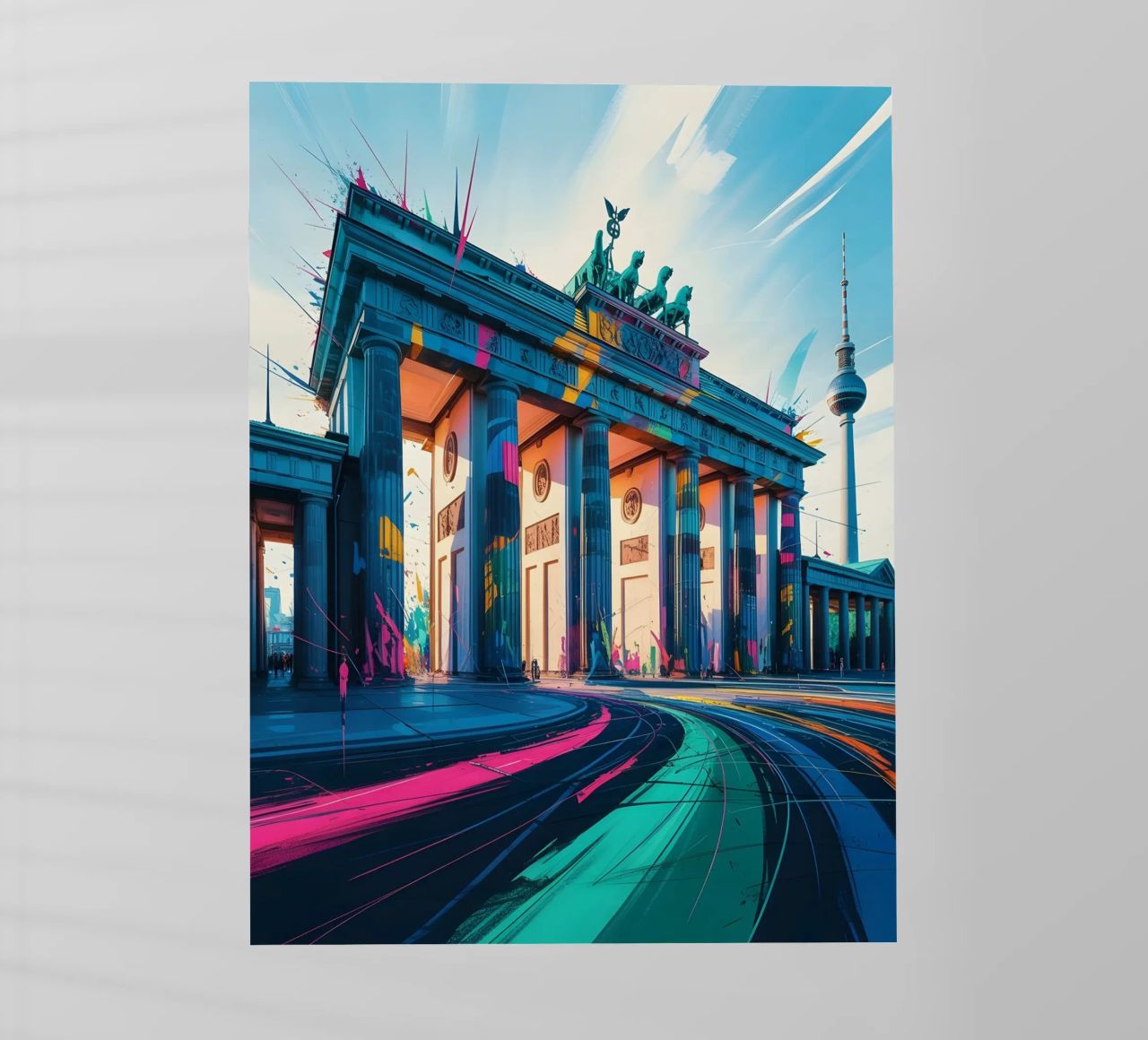 Berlin Brandenburger Tor Backlit Folie von Vintage Travel Art