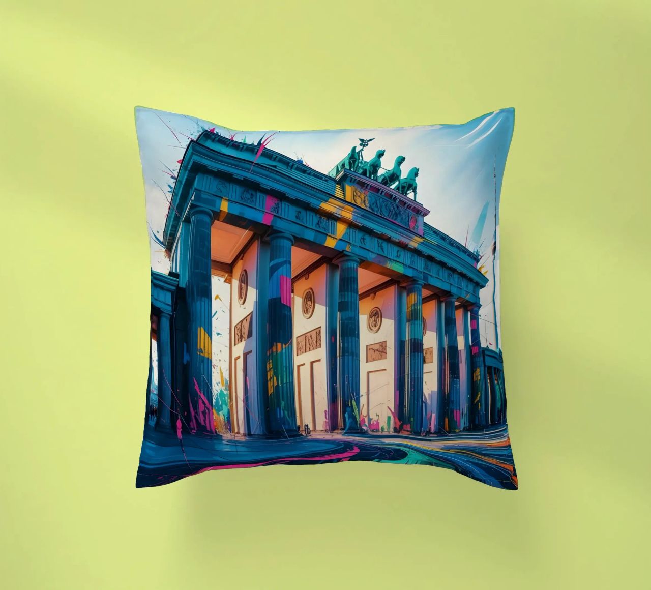 Berlin Brandenburger Tor cuscino da Vintage Travel Art