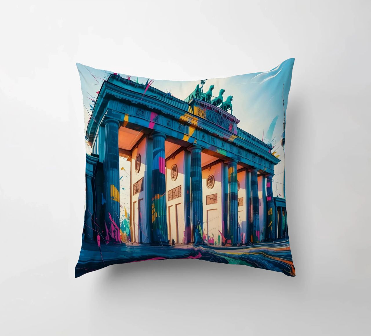 Berlin Brandenburger Tor cuscino da Vintage Travel Art