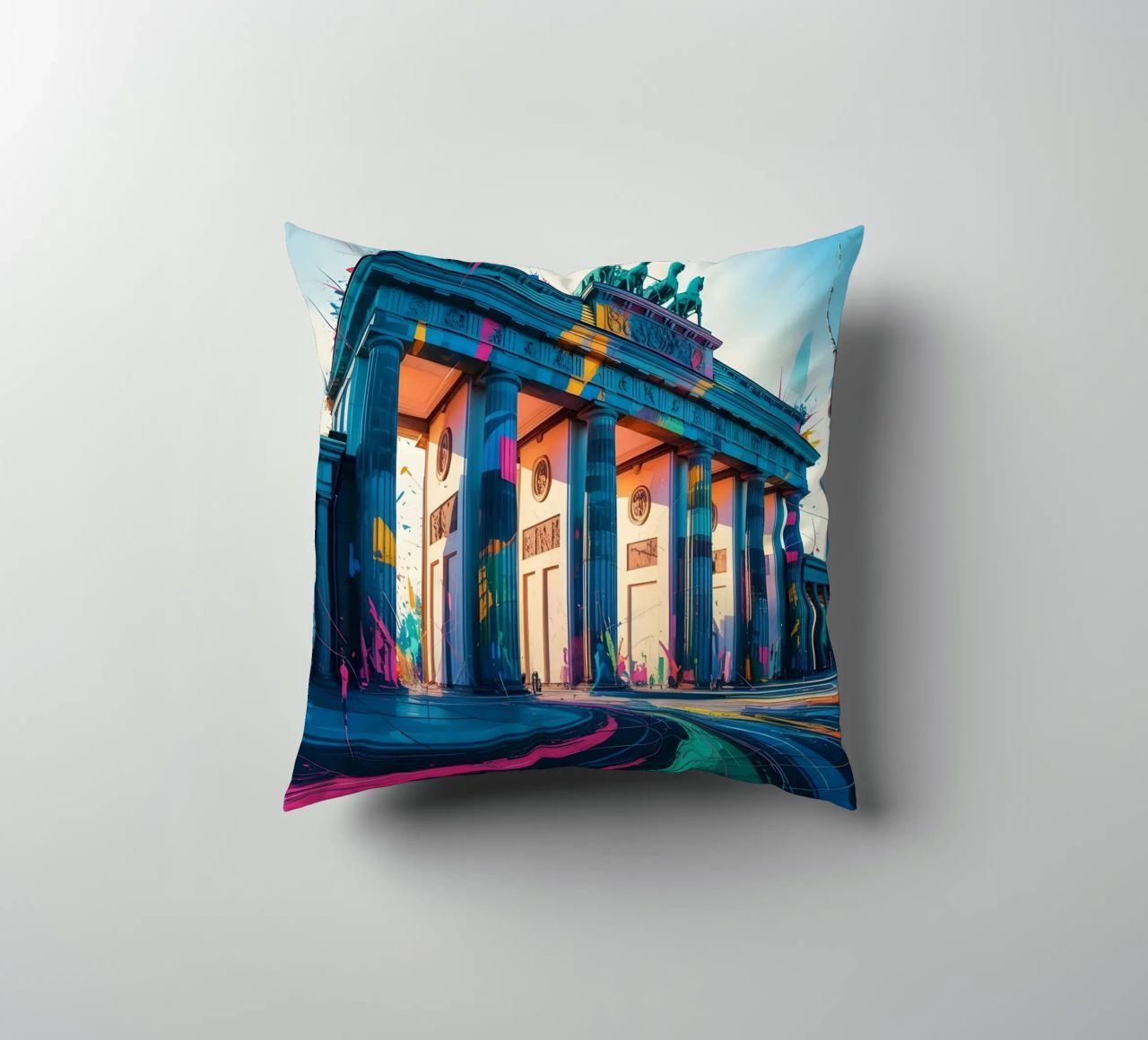 Berlin Brandenburger Tor cuscino da Vintage Travel Art