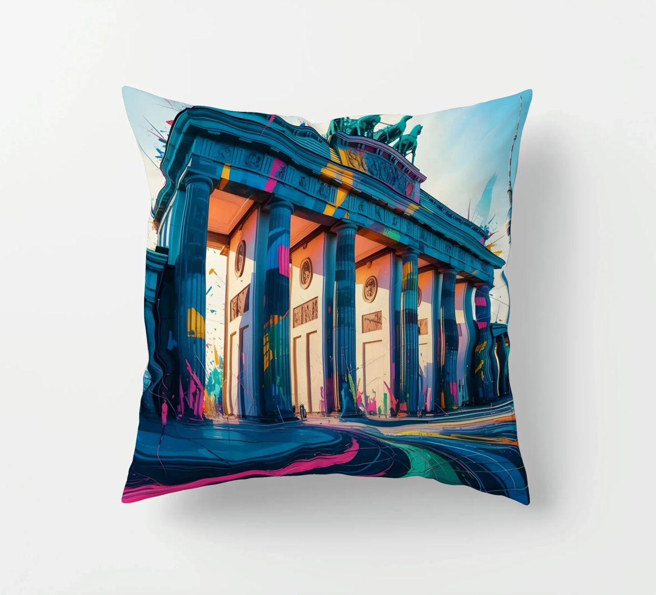 Berlin Brandenburger Tor cuscino da Vintage Travel Art