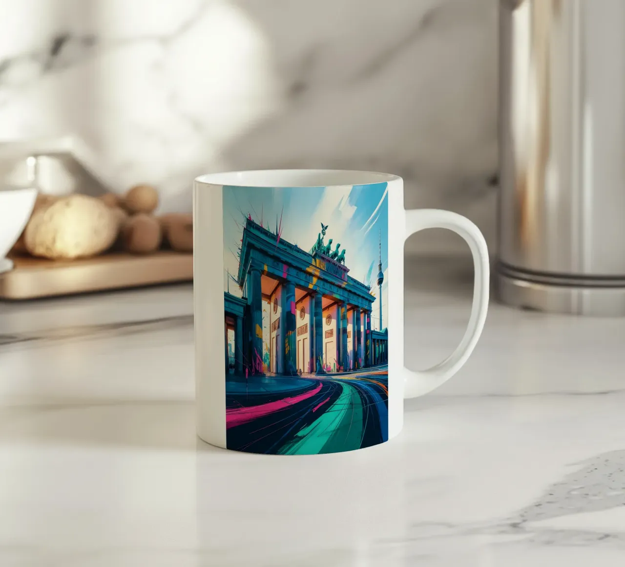 Berlin Brandenburger Tor tazza in ceramica da Vintage Travel Art