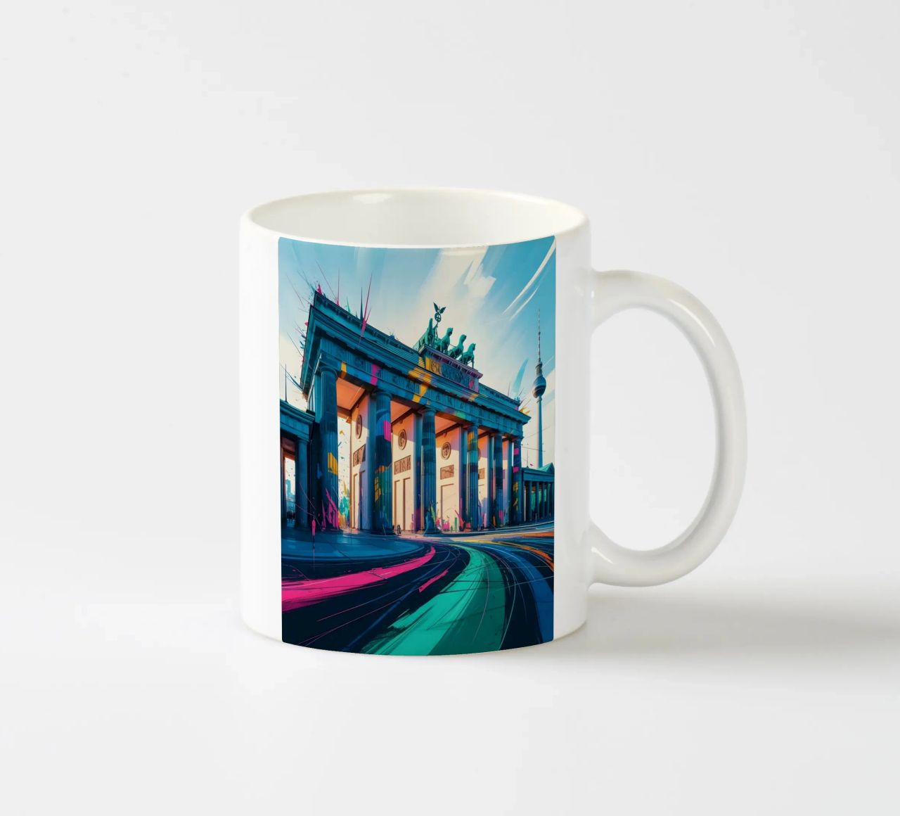Berlin Brandenburger Tor Keramik Tasse von Vintage Travel Art