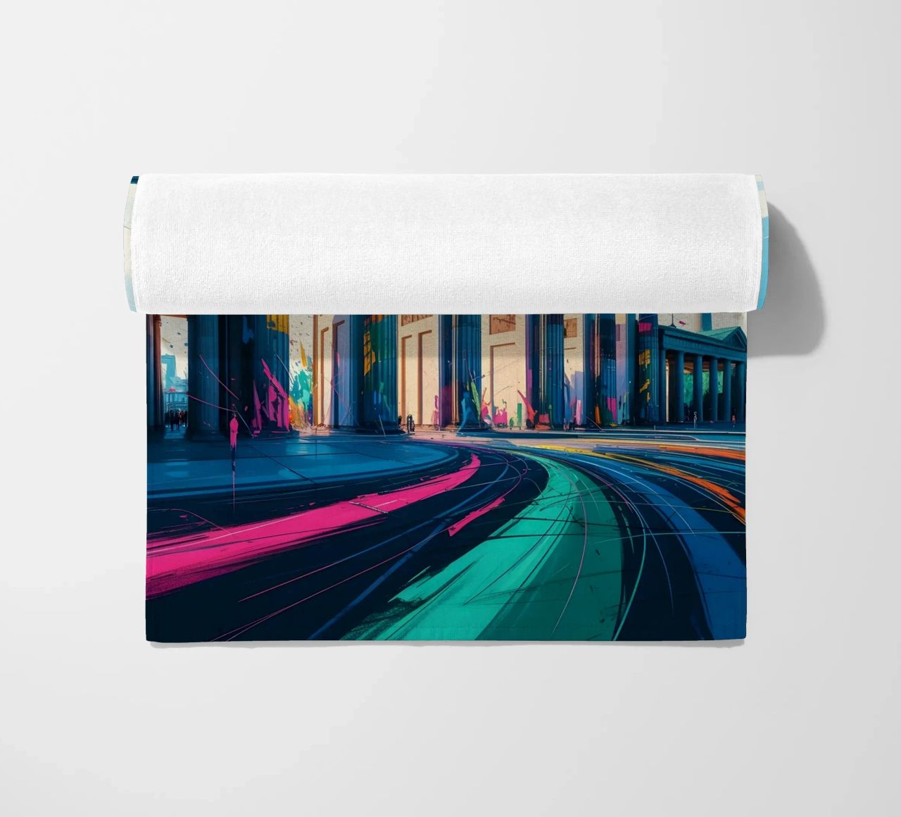 Berlin Brandenburger Tor Strandtuch von Vintage Travel Art