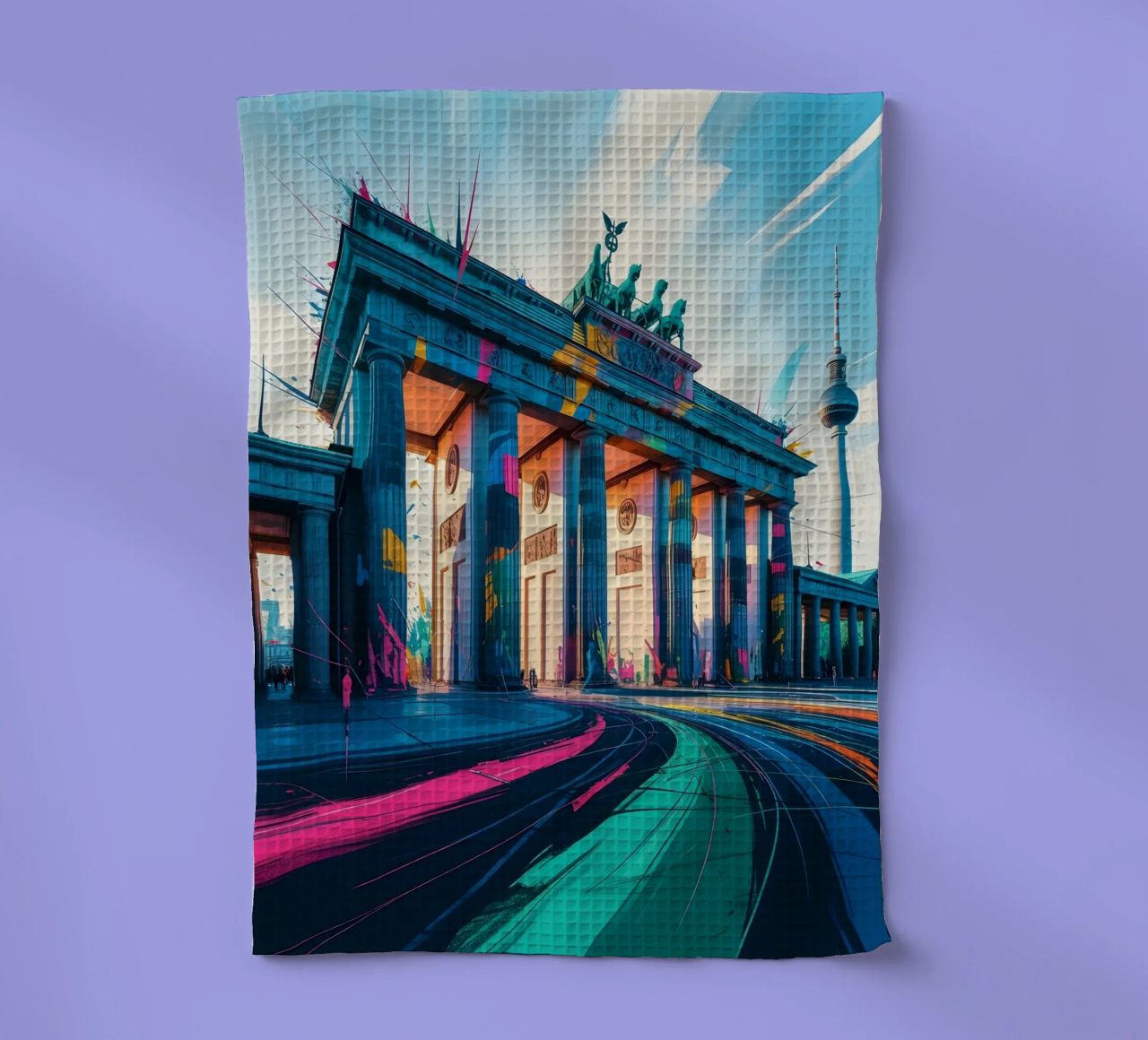 Berlin Brandenburger Tor Geschirrtuch von Vintage Travel Art