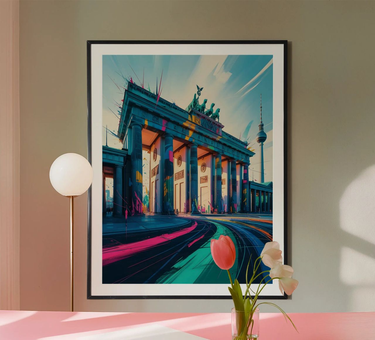 Berlin Brandenburger Tor Poster von Vintage Travel Art