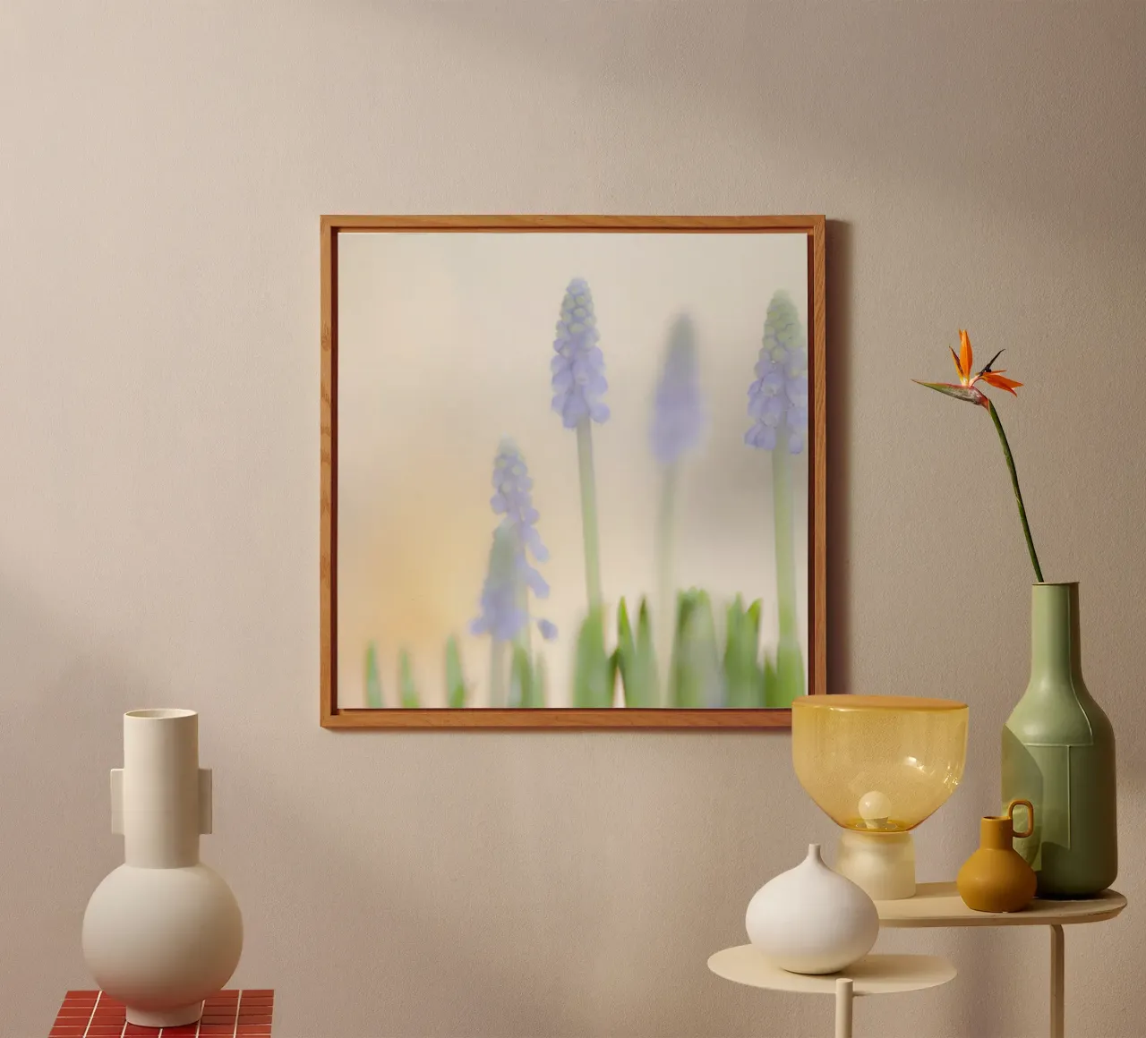 Fiori di lavanda in soft focus alluminio dibond da PhotoVibe Decor