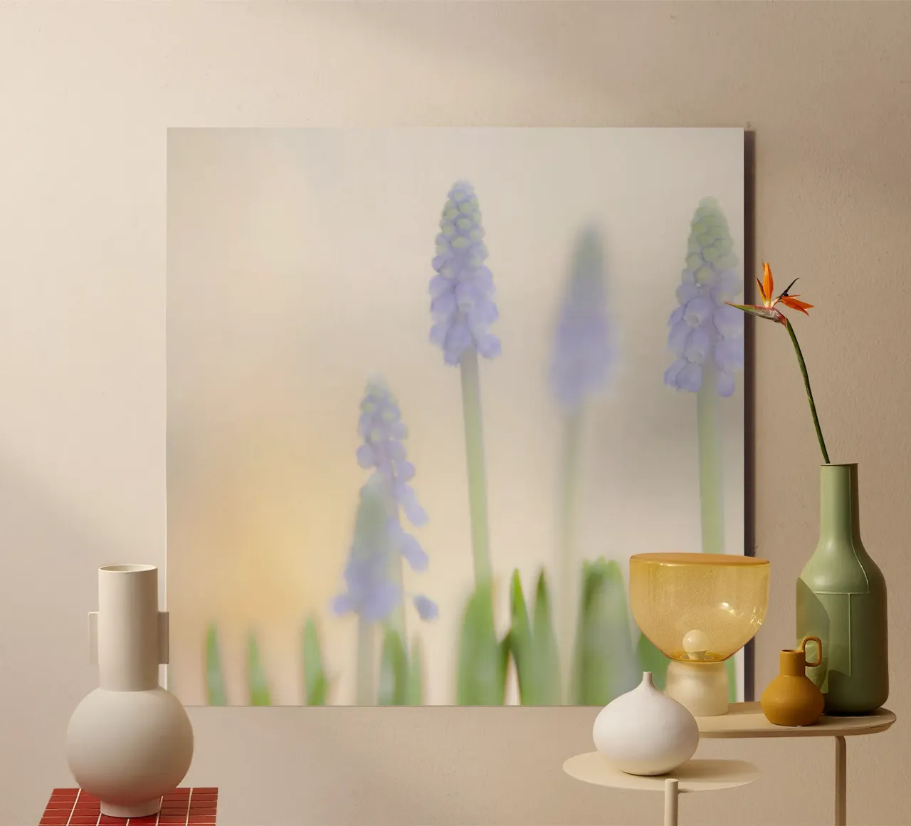 Fiori di lavanda in soft focus alluminio dibond da PhotoVibe Decor