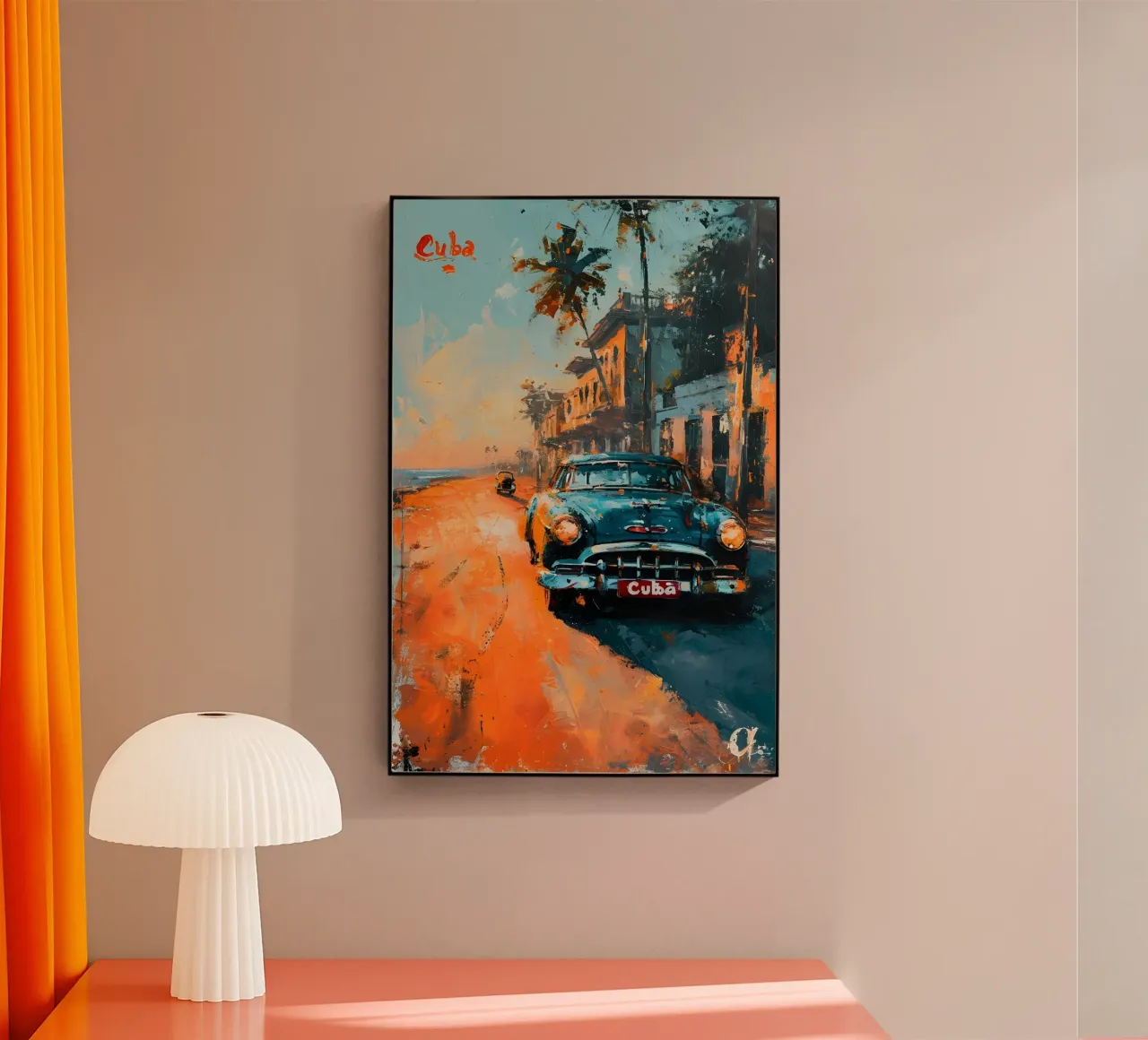 Kuba Oldtimer Kunst plexiglass da Vintage Travel Art