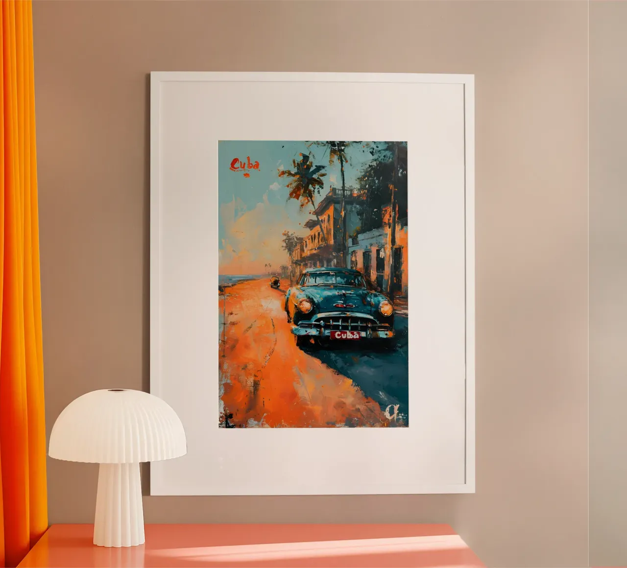 Kuba Oldtimer Kunst poster da Vintage Travel Art