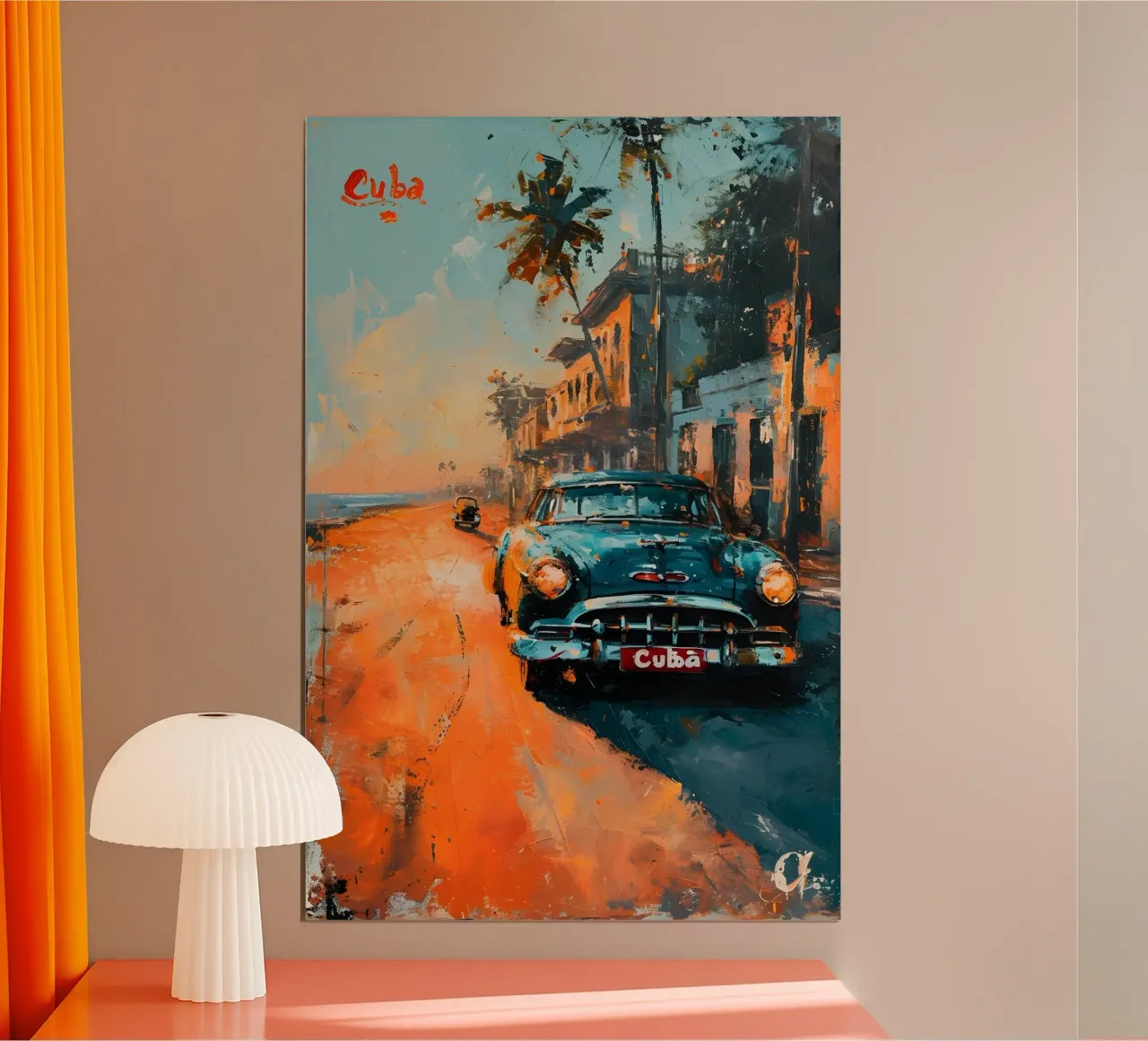 Kuba Oldtimer Kunst poster da Vintage Travel Art