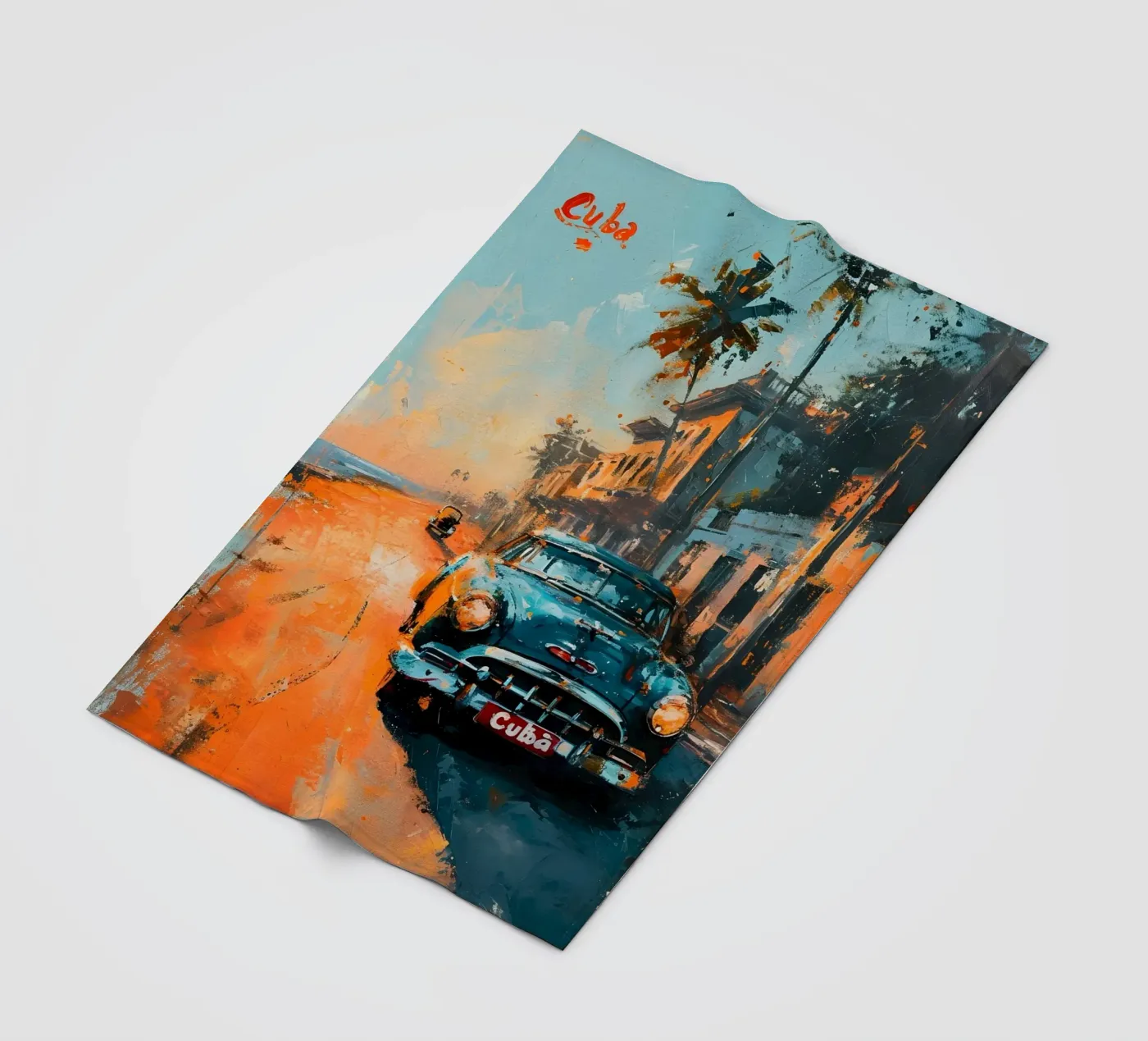 Kuba Oldtimer Kunst fleecedeken van Vintage Travel Art