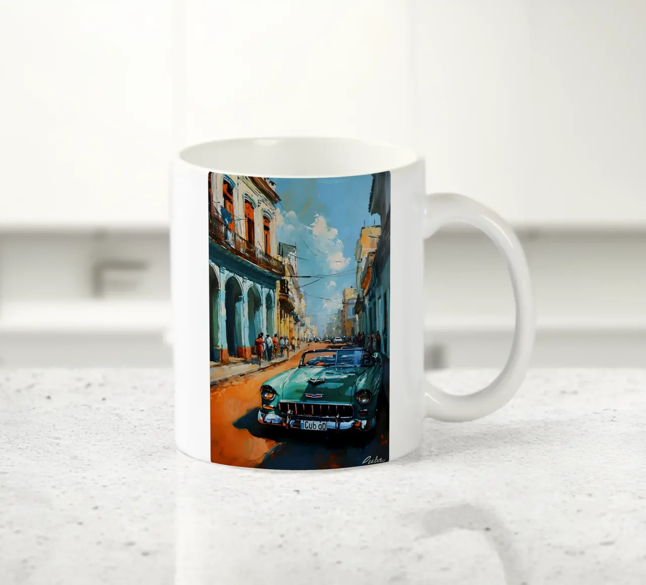 Kuba Havanna Kunst tazza in ceramica da Vintage Travel Art