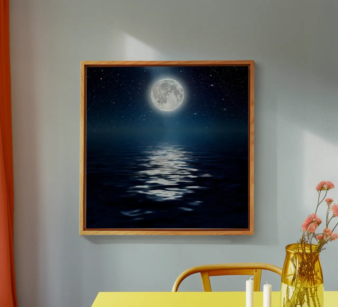 Chiaro di luna sull'oceano plexiglass da PhotoVibe Decor