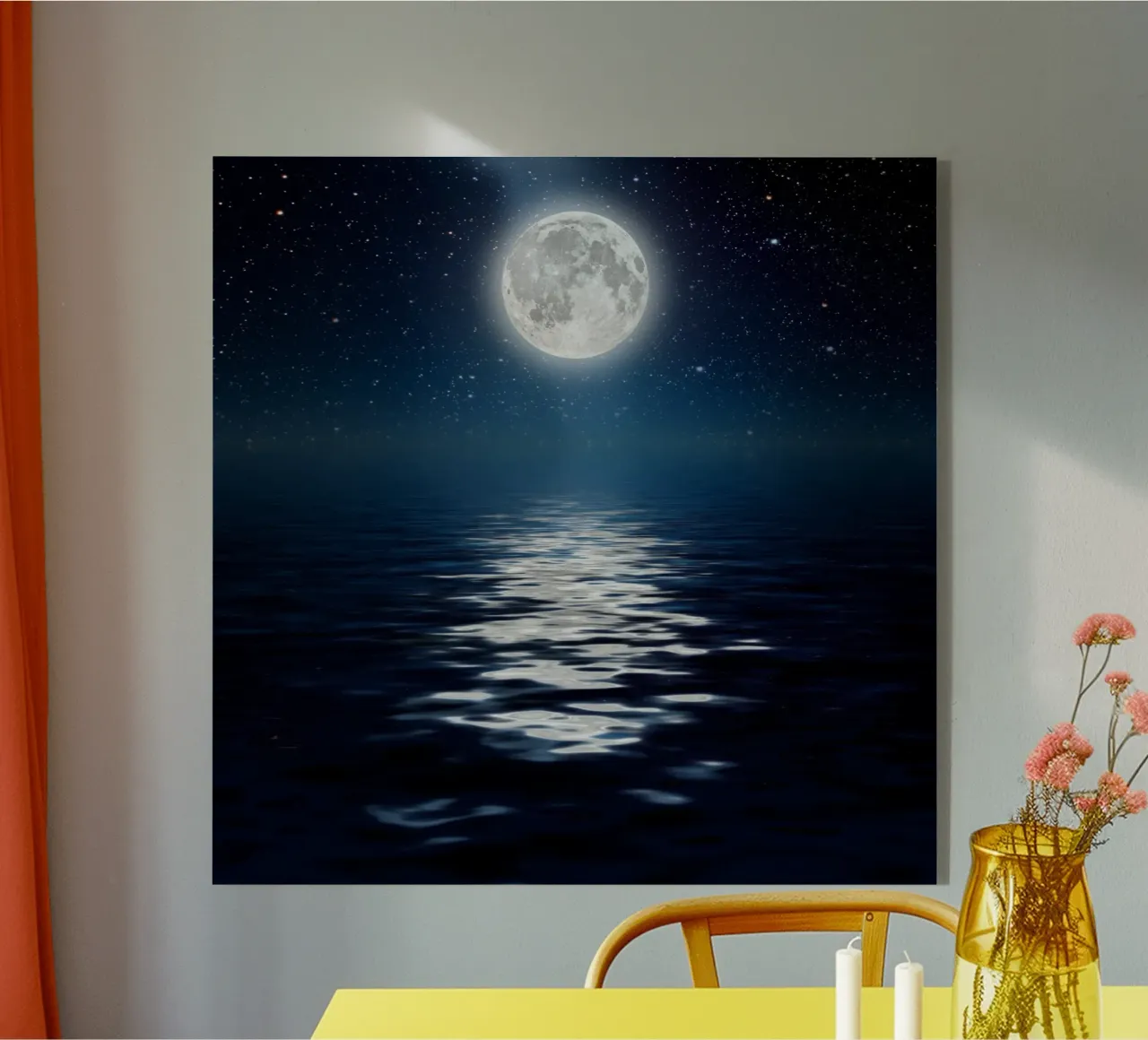 Chiaro di luna sull'oceano plexiglass da PhotoVibe Decor