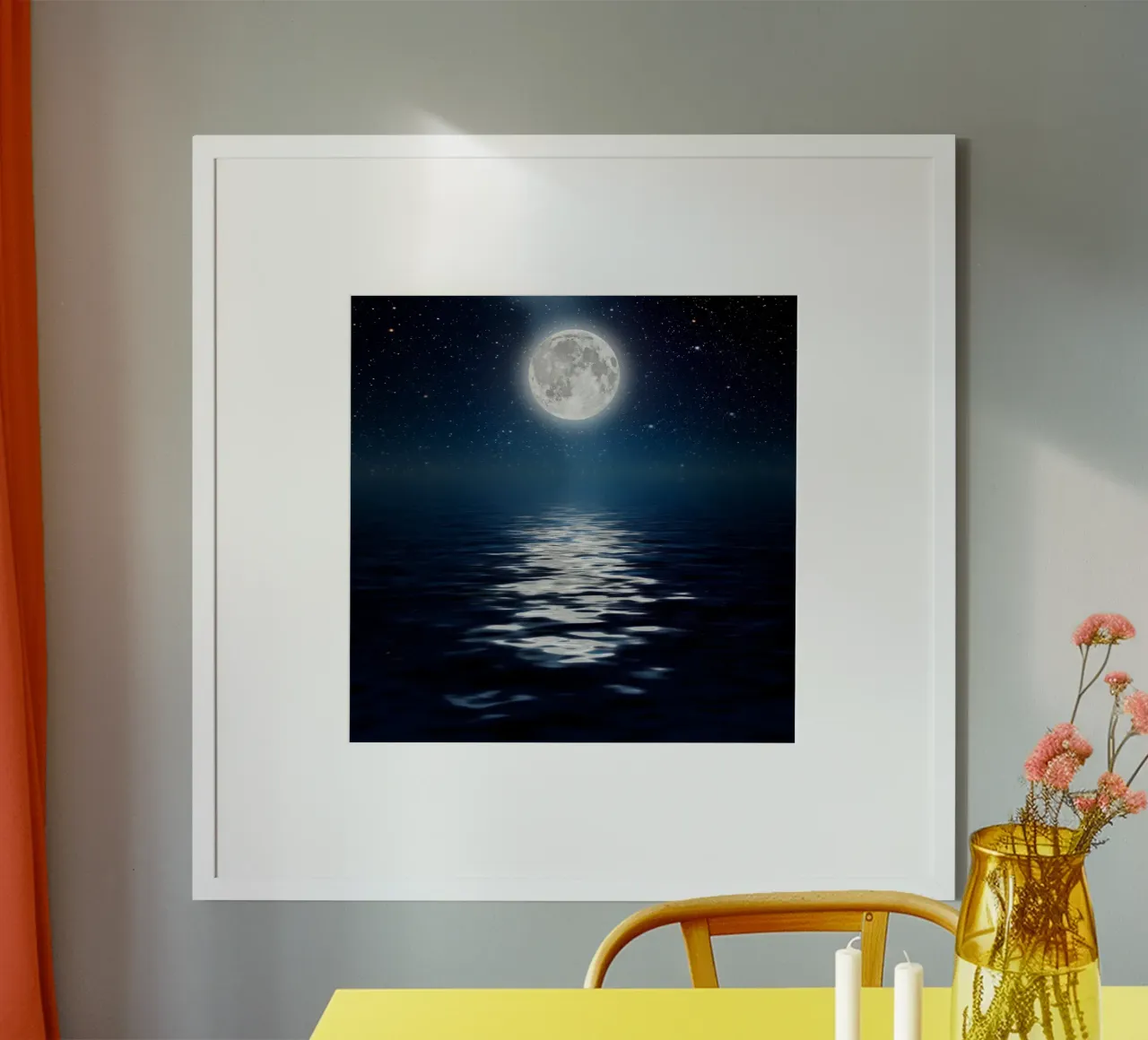 Chiaro di luna sull'oceano poster da PhotoVibe Decor