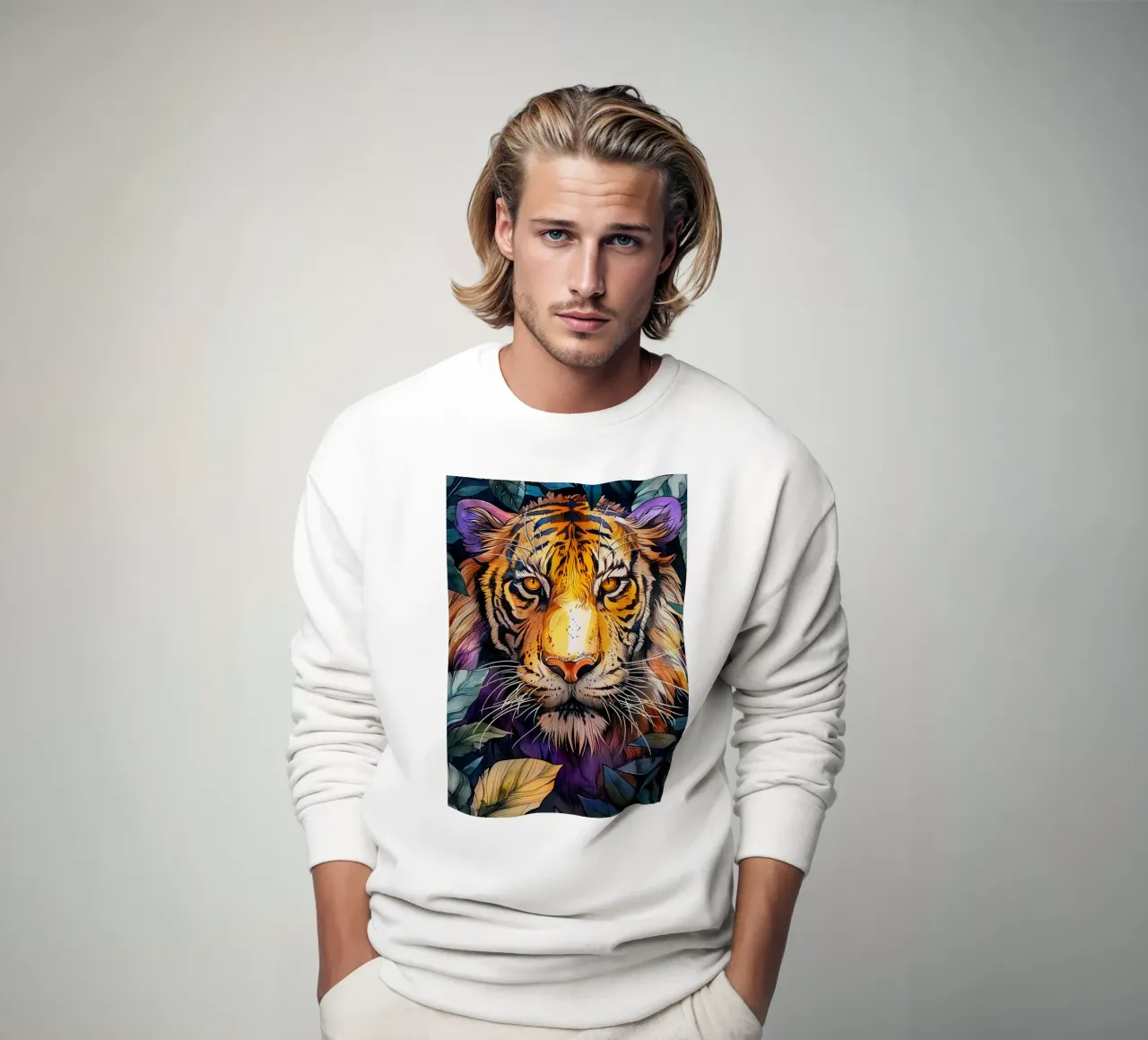 Tiger Sweatshirt von Lionmixart