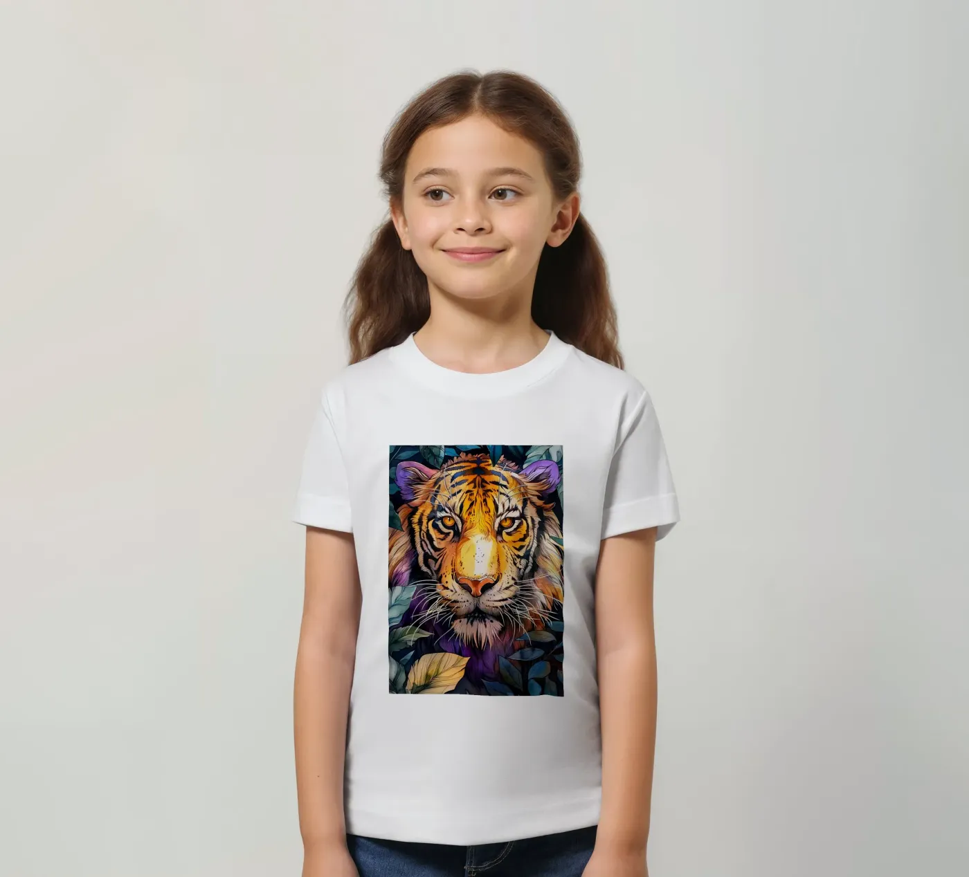 Tigre t-shirt bambini da Lionmixart