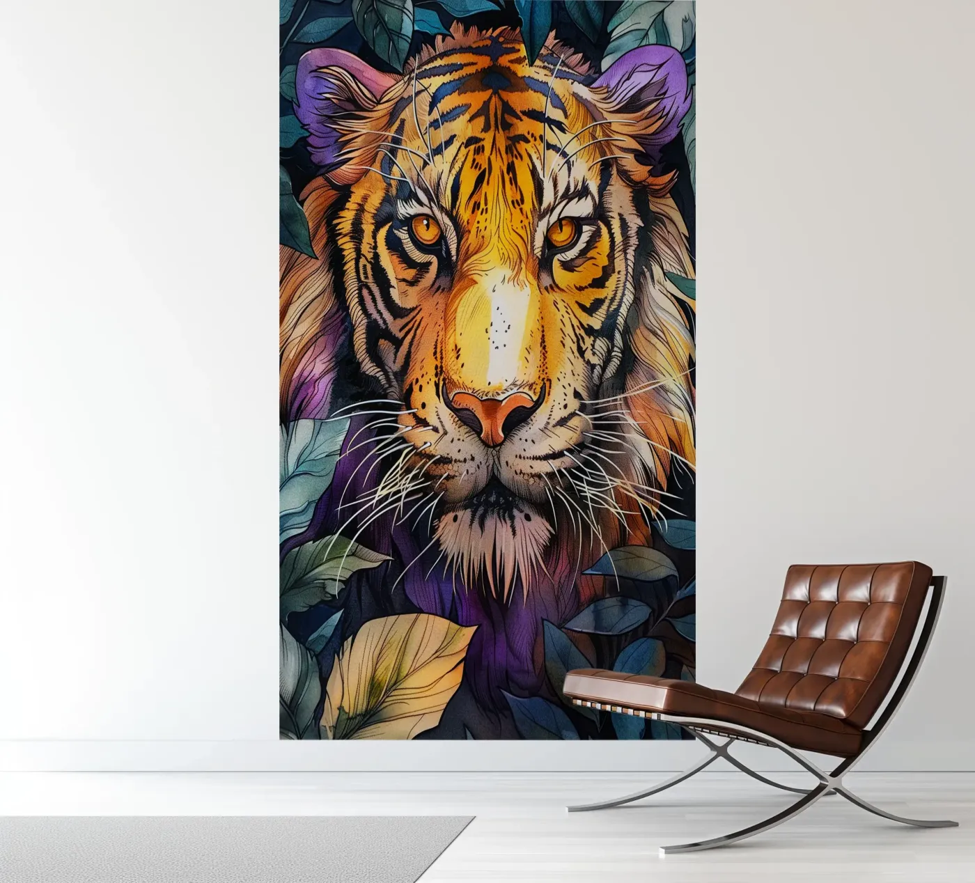 Tijger fotobehang van Lionmixart