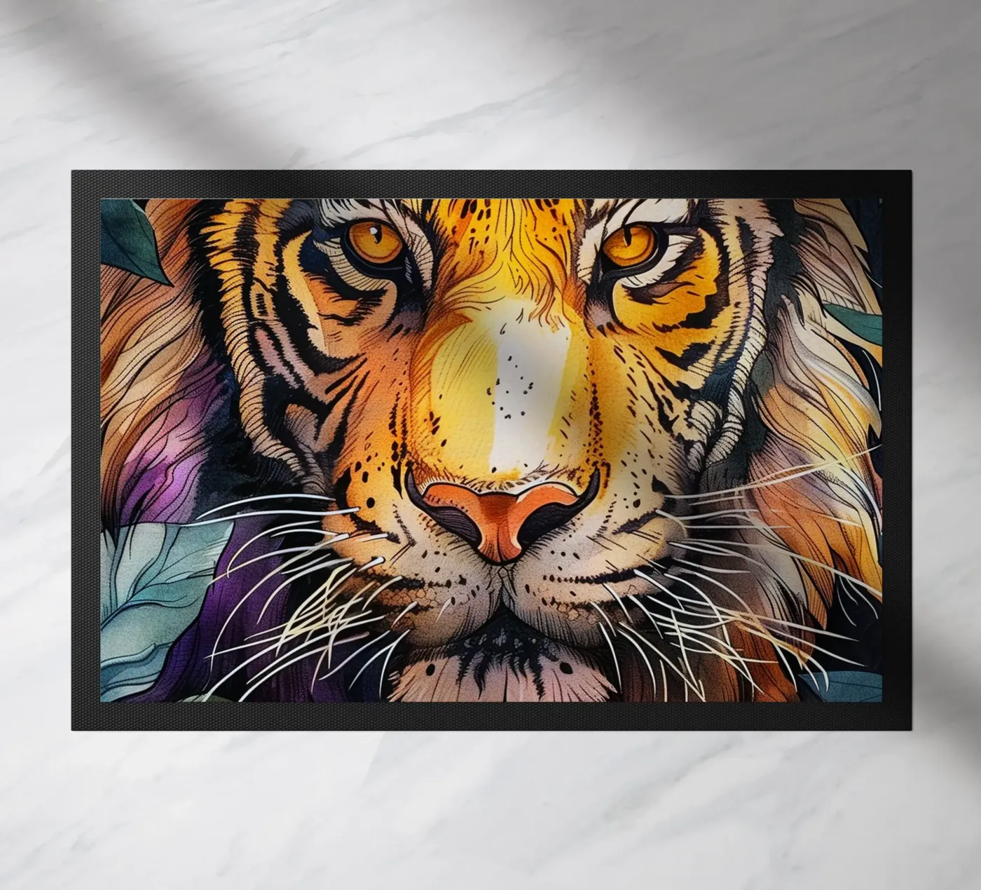 Tiger doormat by Lionmixart