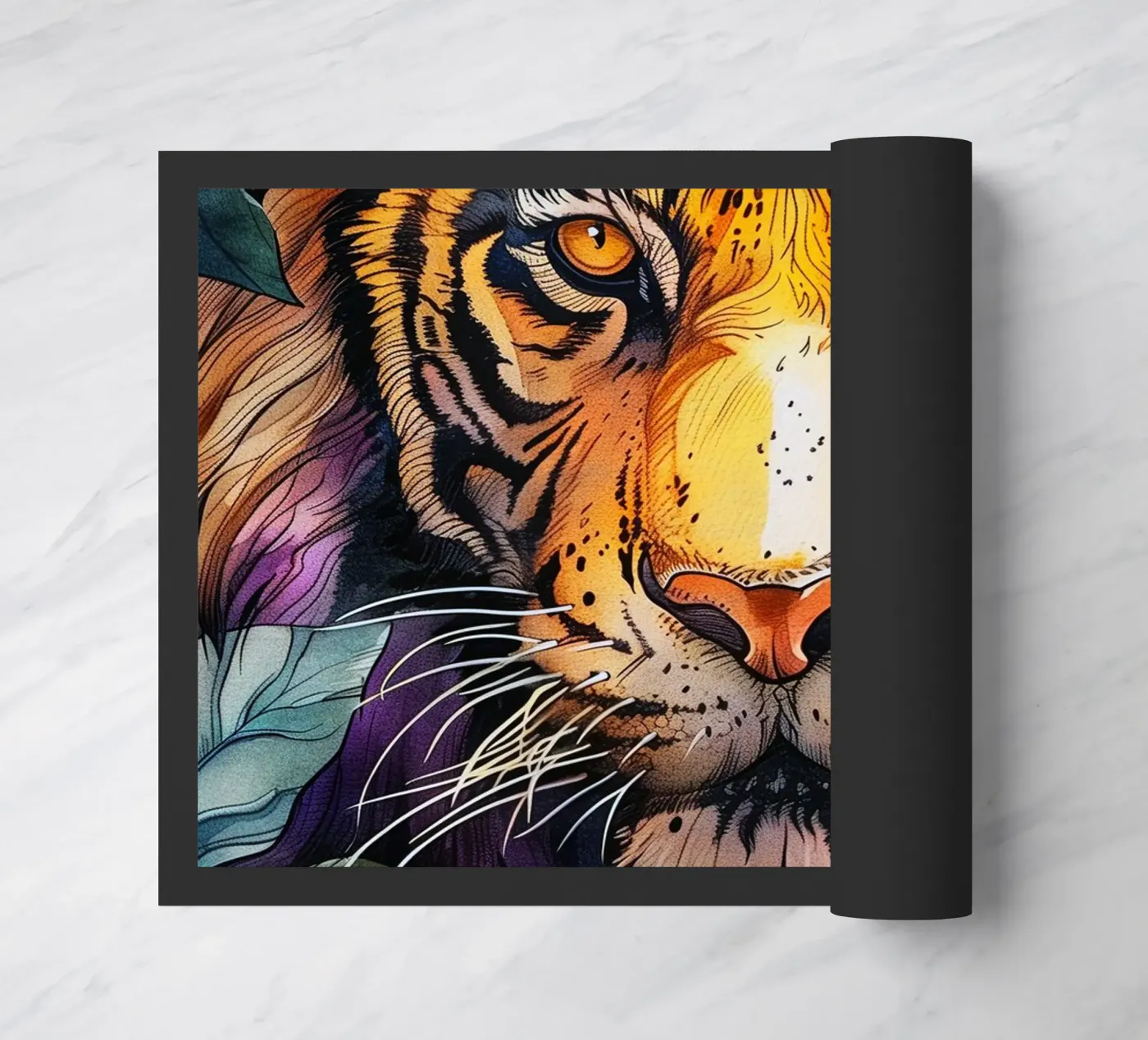 Tiger doormat by Lionmixart