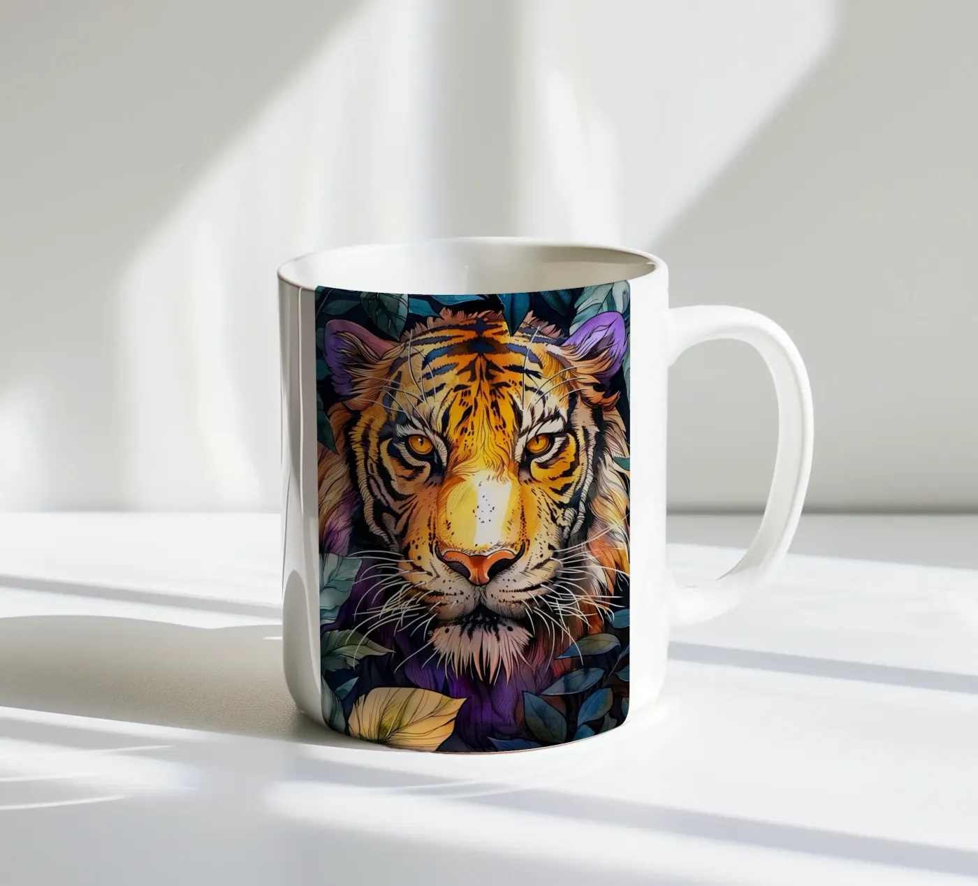 Tiger ceramic mug by Lionmixart