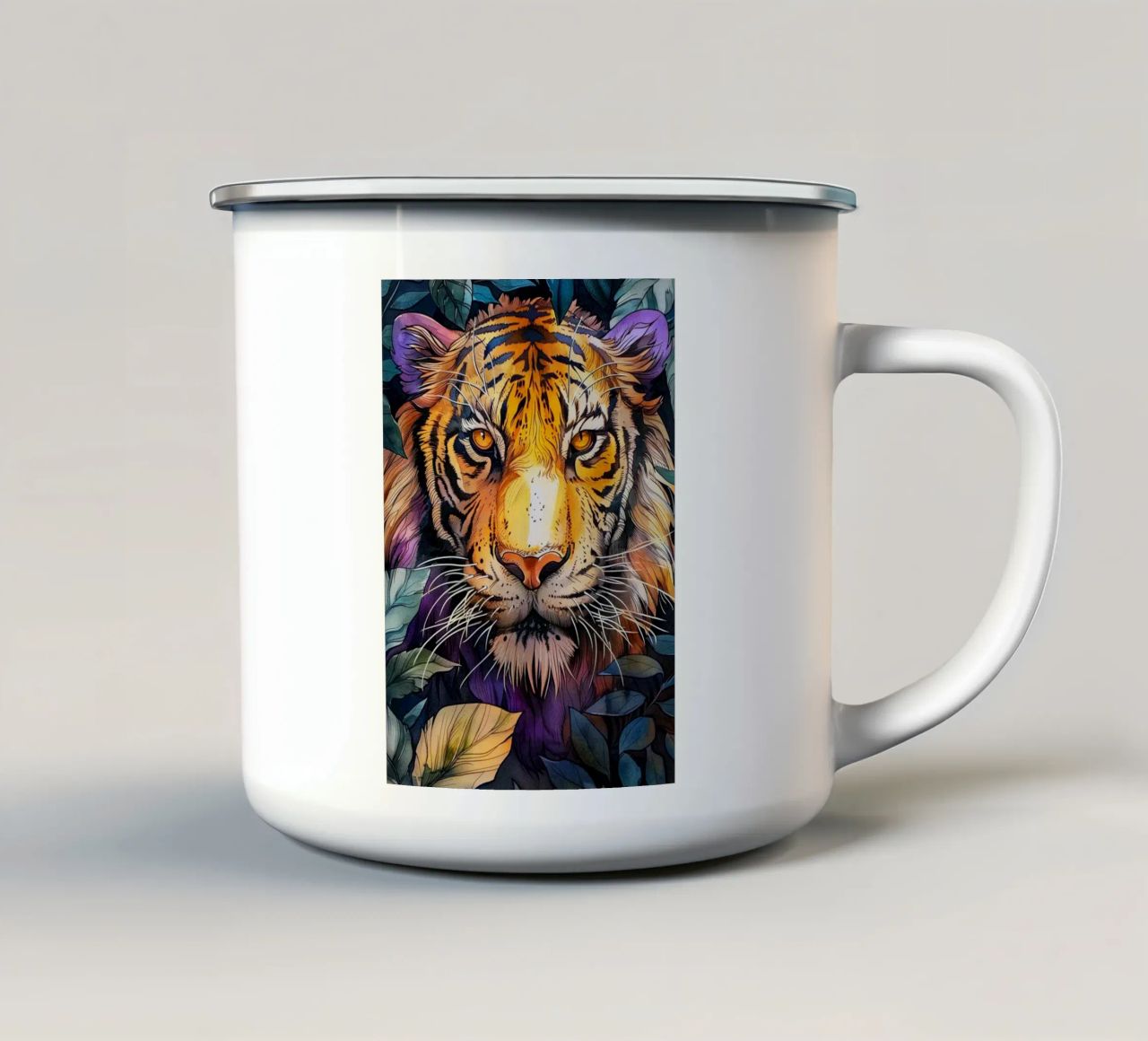 Tigre tazza in smalto da Lionmixart
