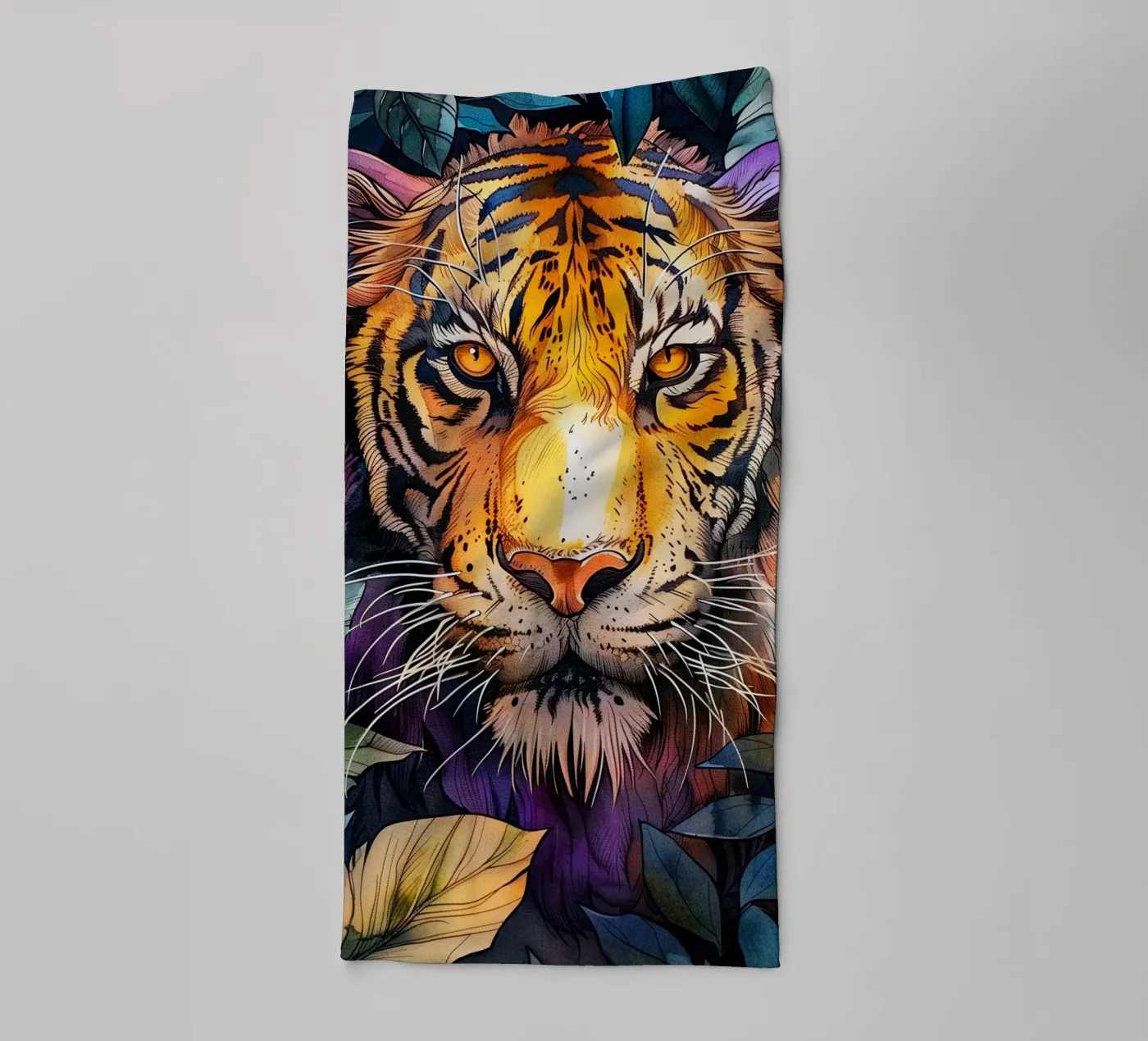 Tiger towel by Lionmixart