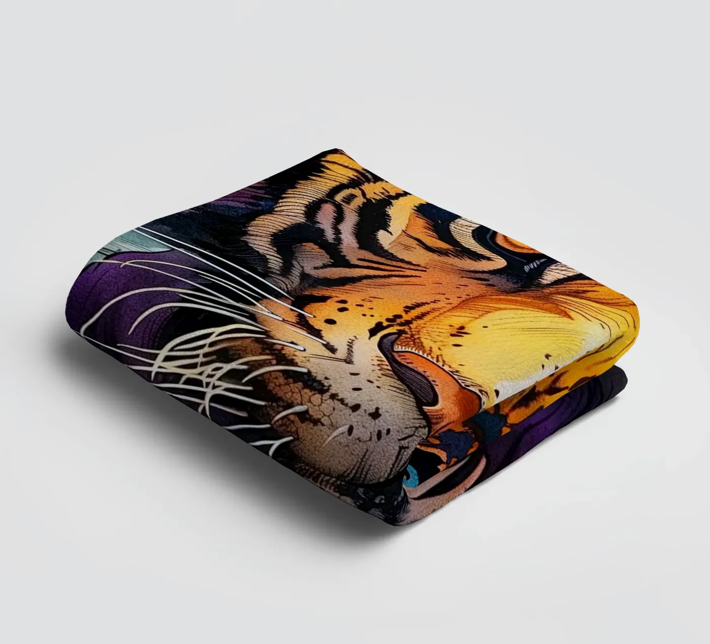 Tiger towel by Lionmixart