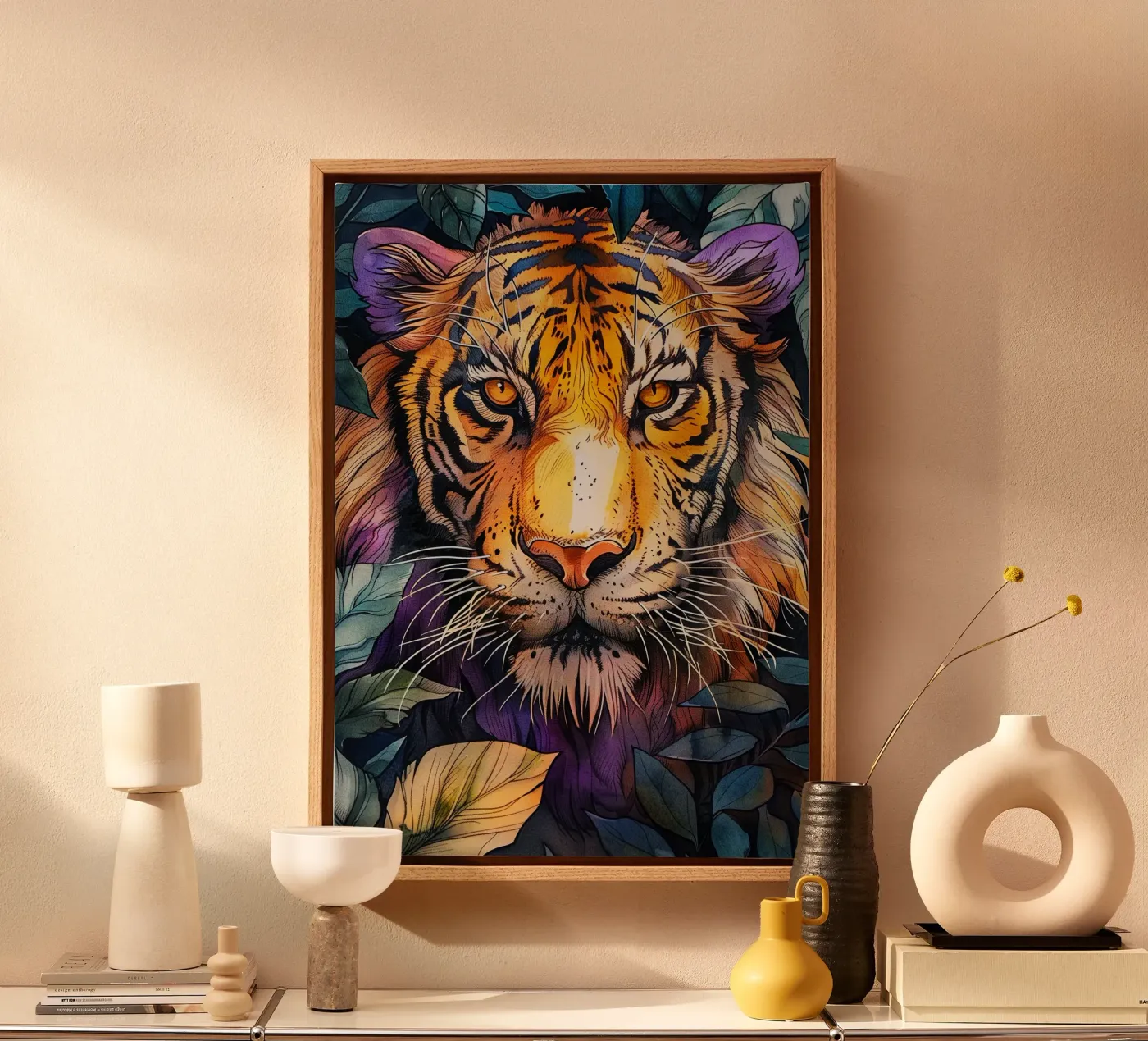 Tiger canvas by Lionmixart