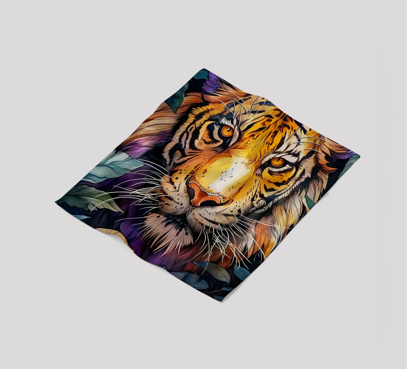Tiger fleece blanket by Lionmixart