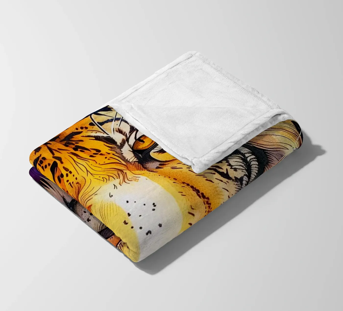 Tiger Fleecedecke von Lionmixart