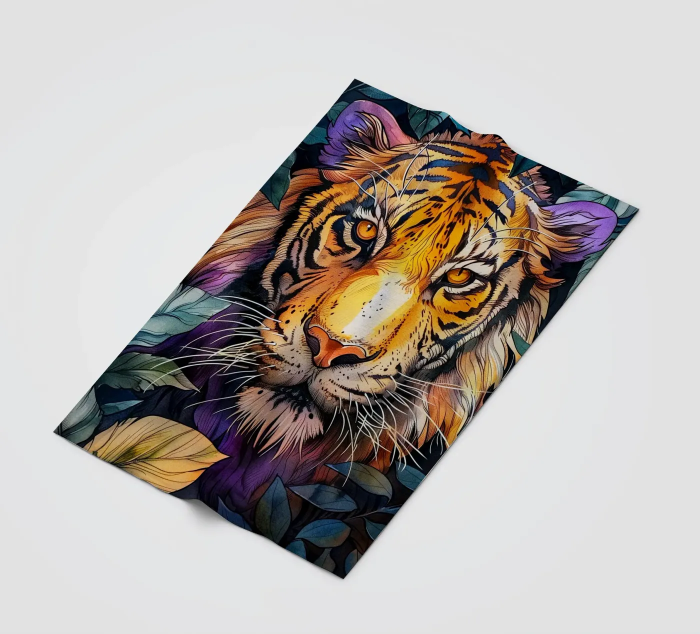 Tiger Fleecedecke von Lionmixart