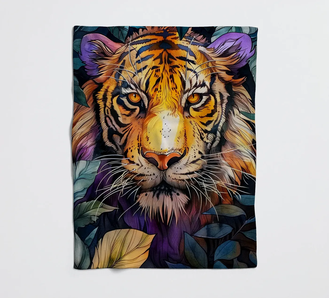 Tiger Fleecedecke von Lionmixart