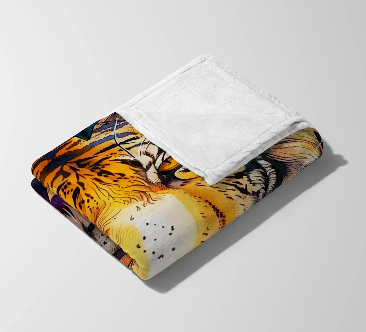 Tiger Fleecedecke von Lionmixart