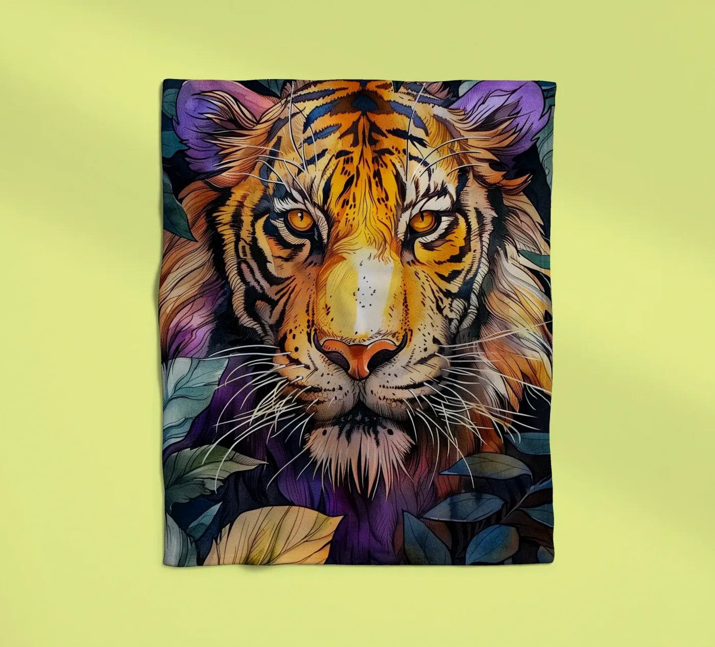 Tiger Fleecedecke von Lionmixart